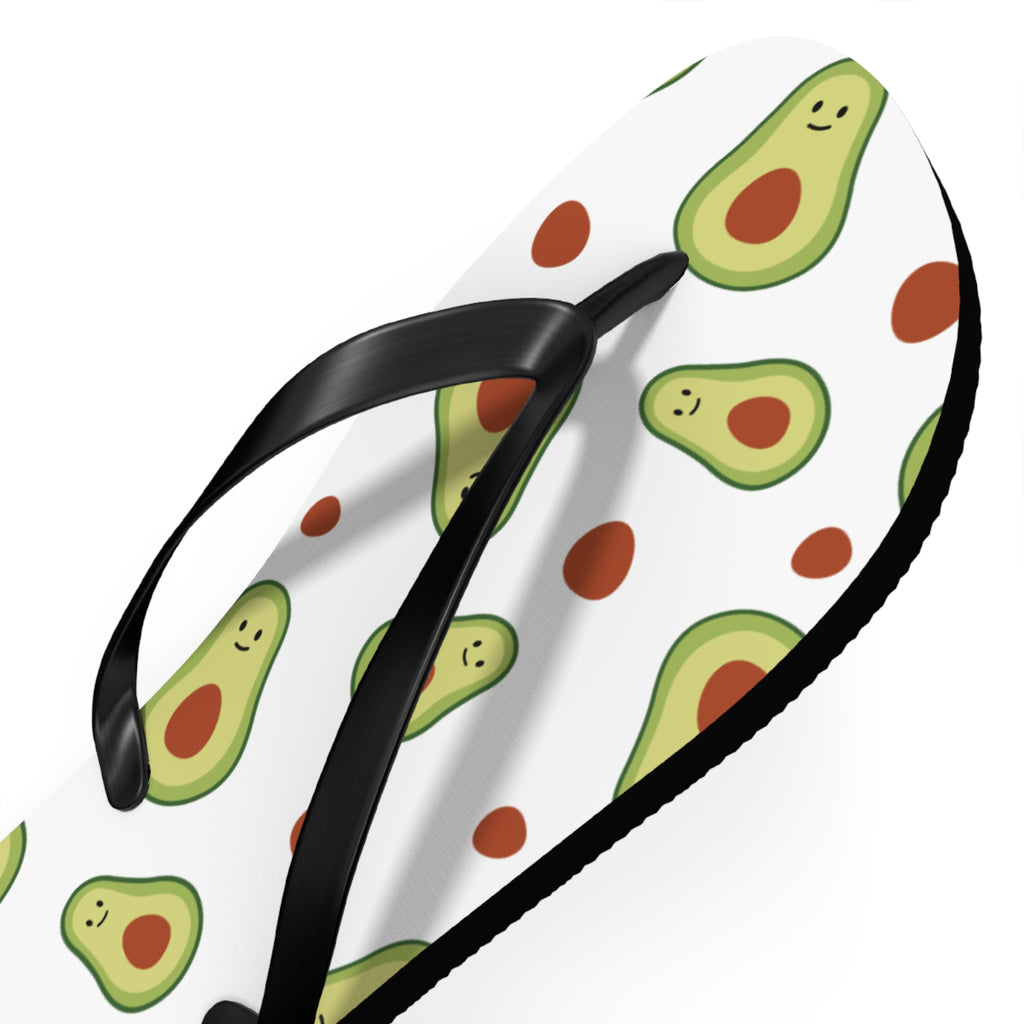 Avocado Pattern Flip Flops — Fun Summer Beach Sandals