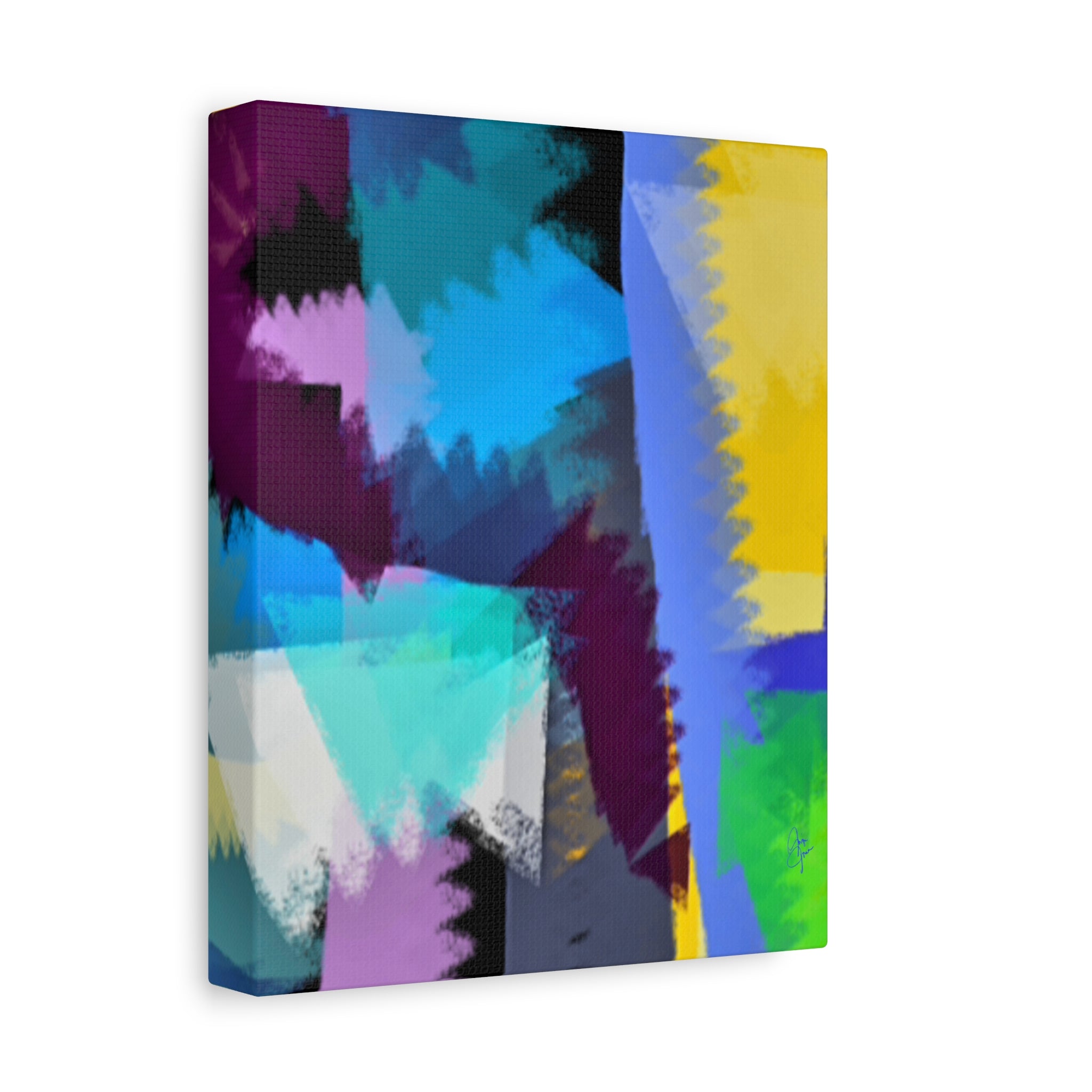 Abstract Color Burst Canvas Print — Vibrant Geometric Wall Art