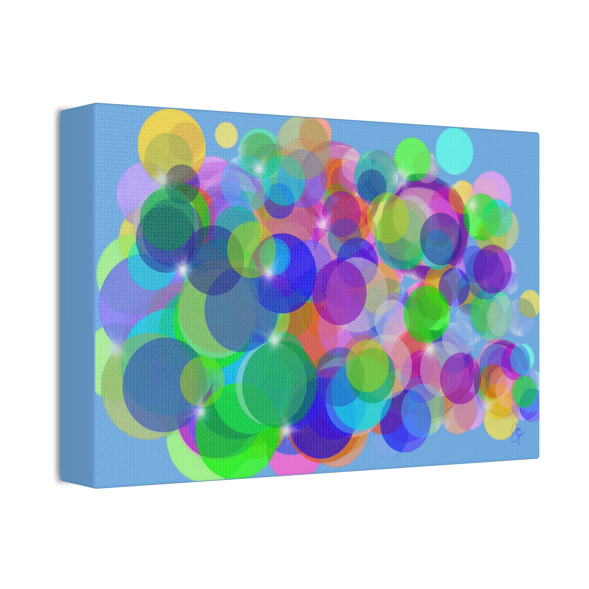 Abstract Colorful Bokeh Canvas Print — Vibrant Stretched Wall Art