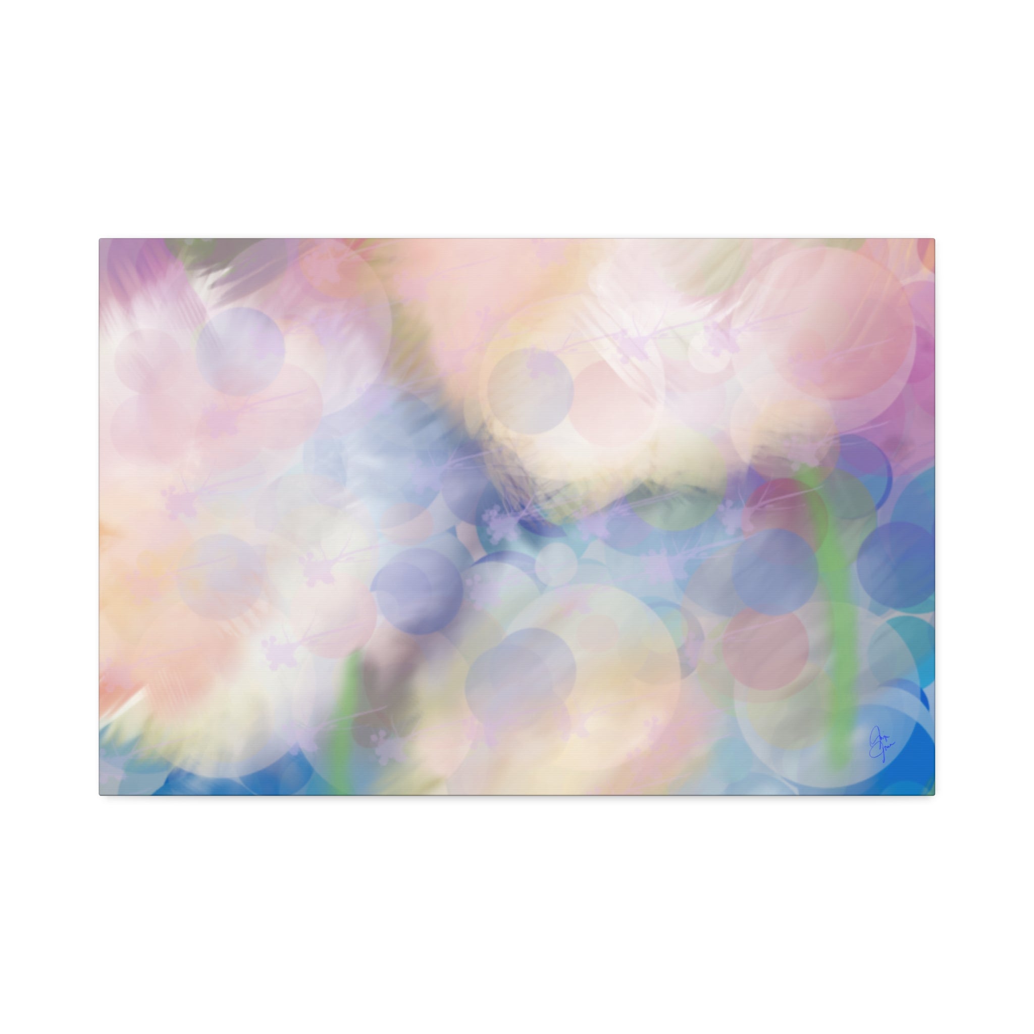 Pastel Abstract Canvas Print — Dreamy Bokeh Wall Art (Stretched 1.5")