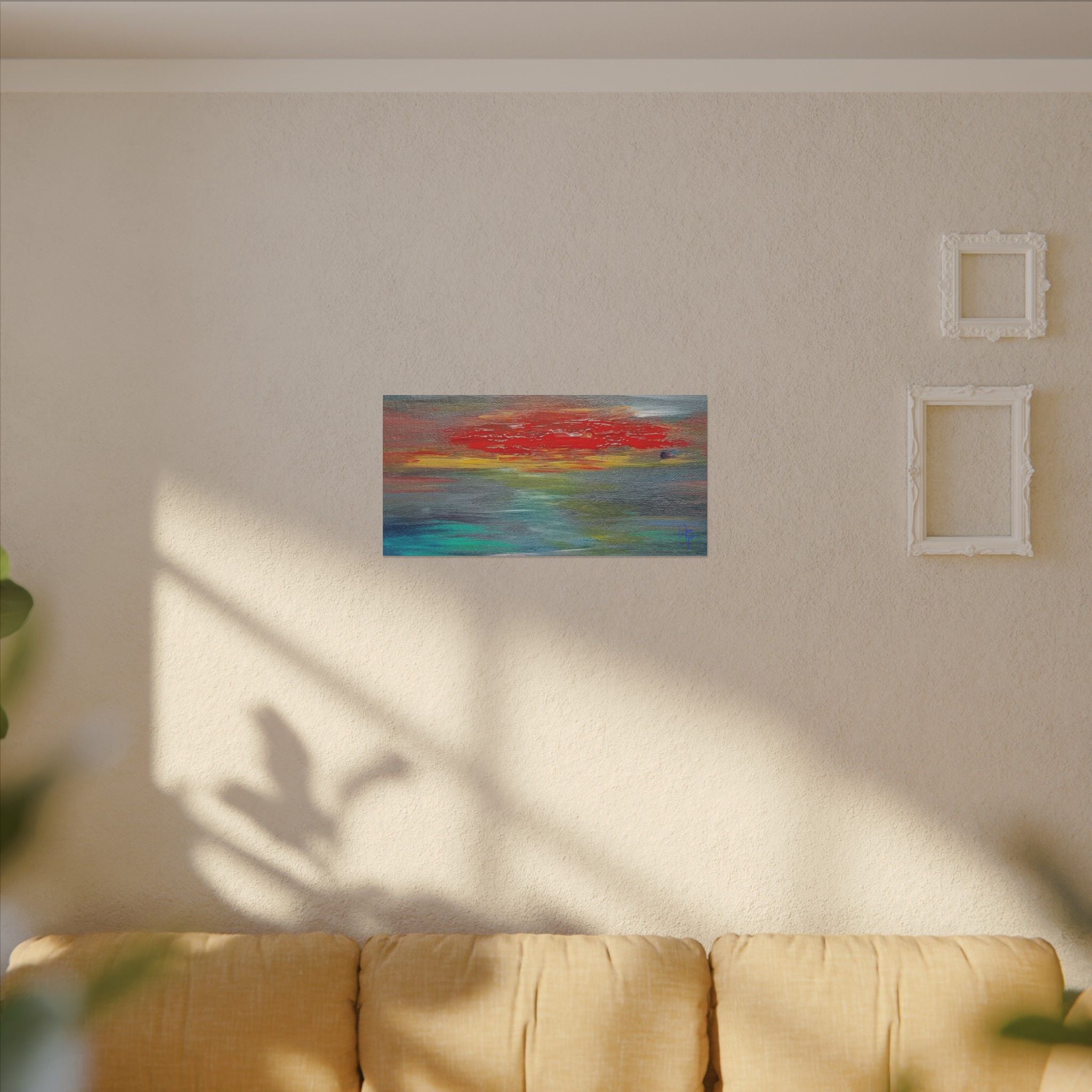 Abstract Sunset Matte Canvas Wall Art