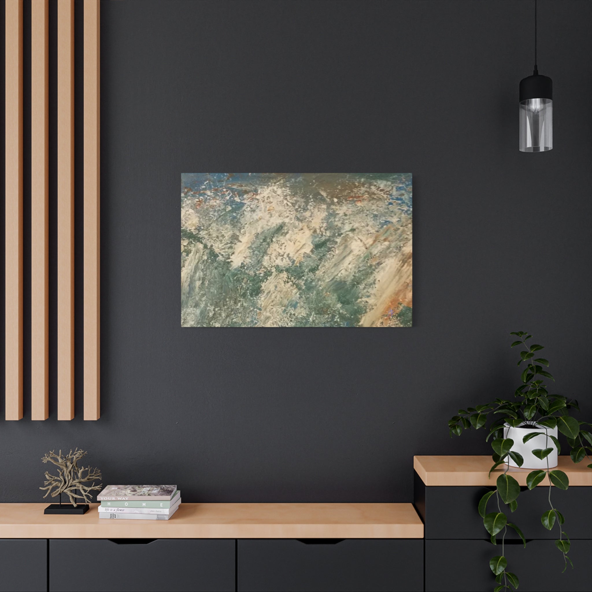 Abstract Ocean Wave Canvas Print — Matte Stretched 1.25"