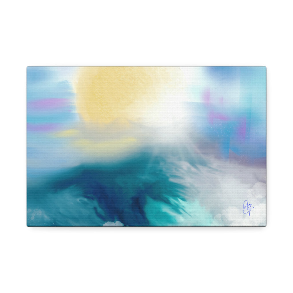 Ocean Sunrise Abstract Canvas Print — Stretched 1.5"