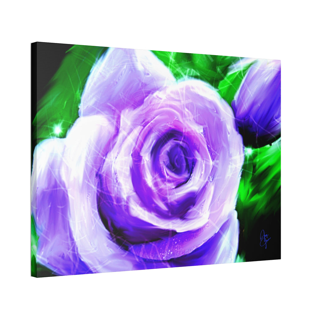 Purple Rose Canvas Print – Stretched 1.5" Floral Wall Art