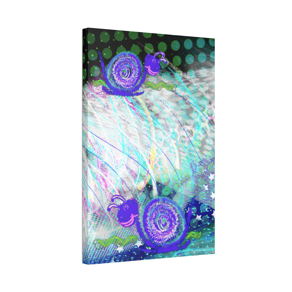 Cute Snail Nursery Wall Art Canvas – Stretched 1.5"