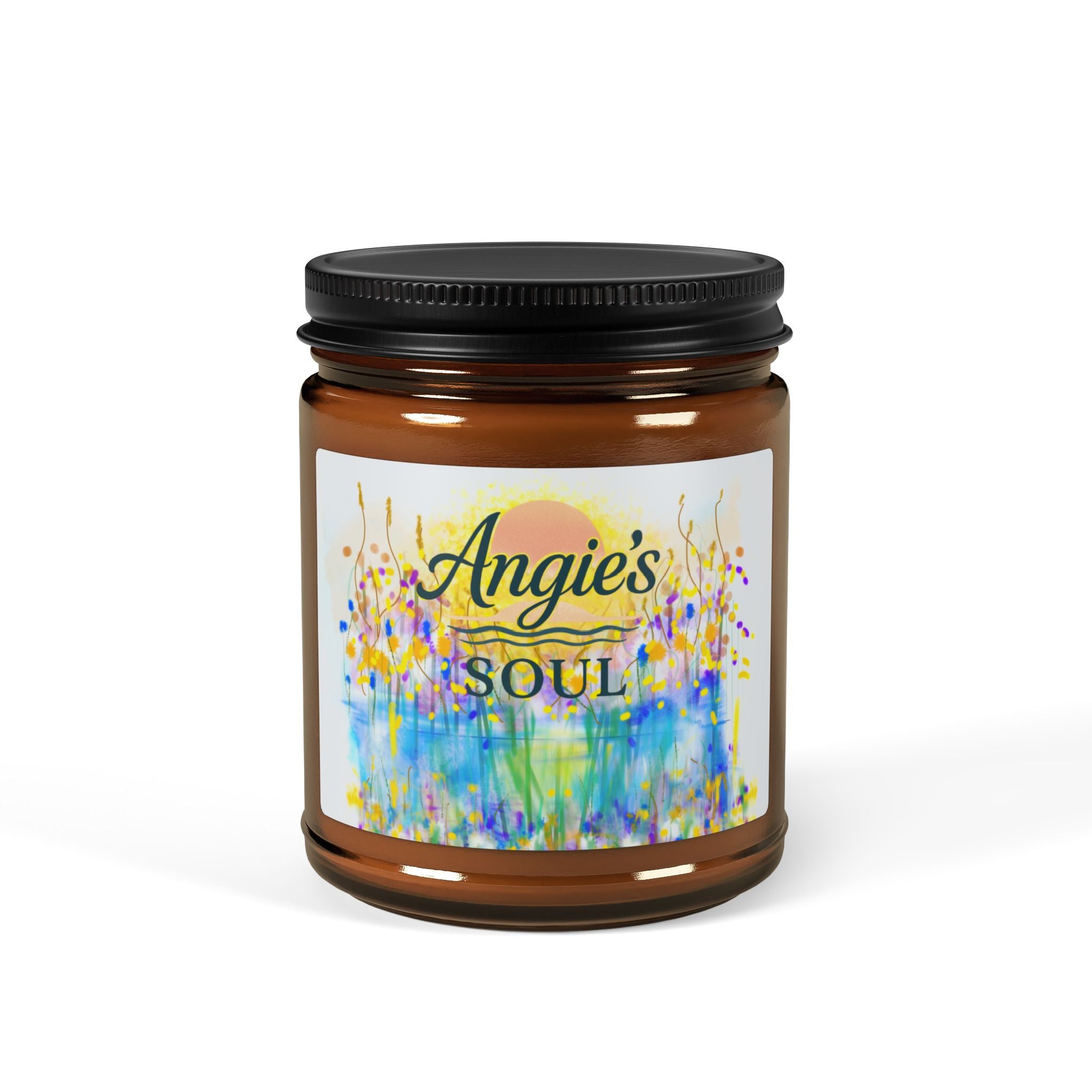 Angie's Soul Scented Soy Candle — Amber Jar Aromatherapy Candle