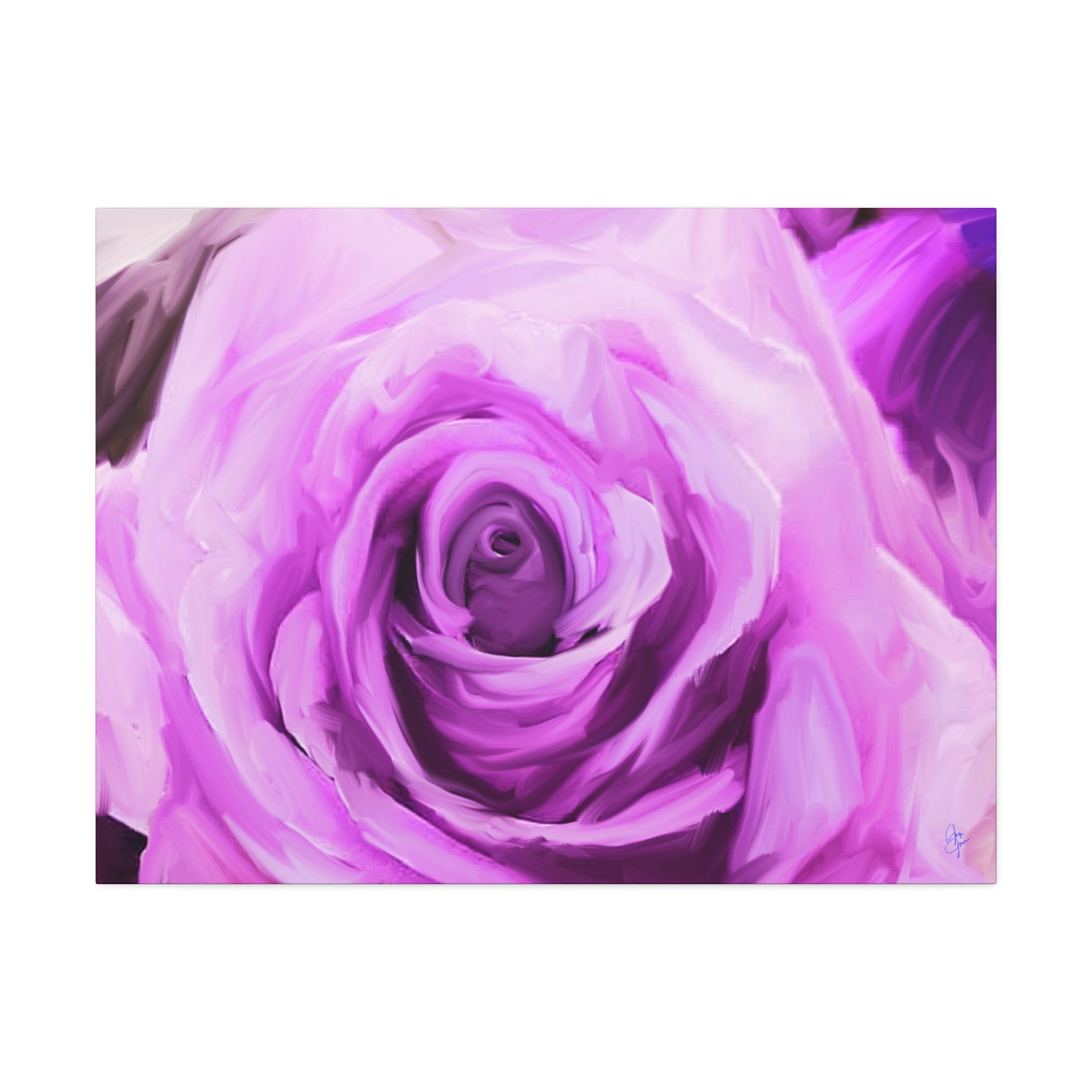 Lavender Rose Abstract Canvas Print — Stretched 1.5" Wall Art