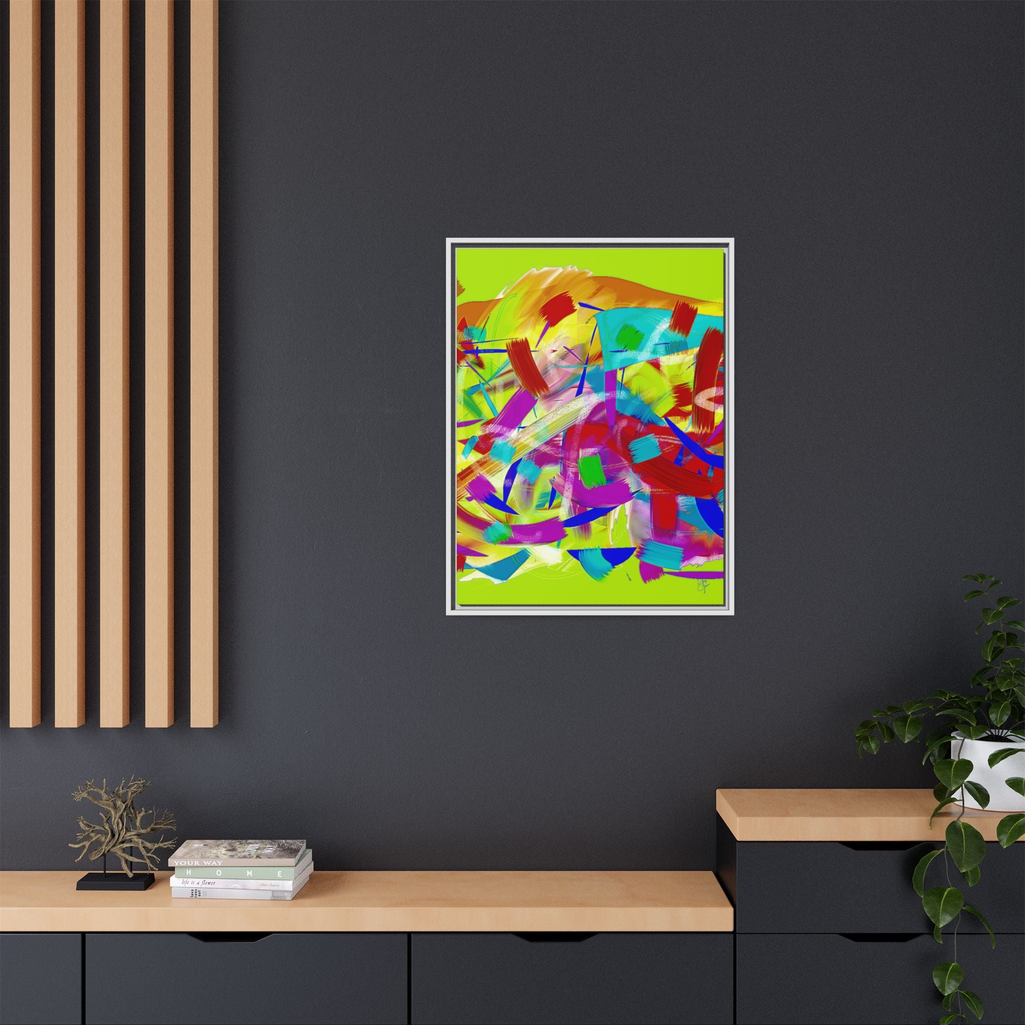 Matte Canvas, Framed (Multi-color)