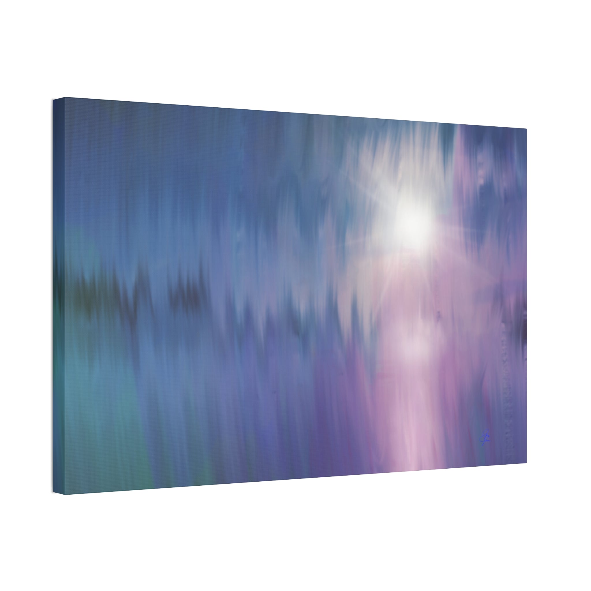 Abstract Dawn Canvas Art – Purple & Blue Gradient Stretched Canvas