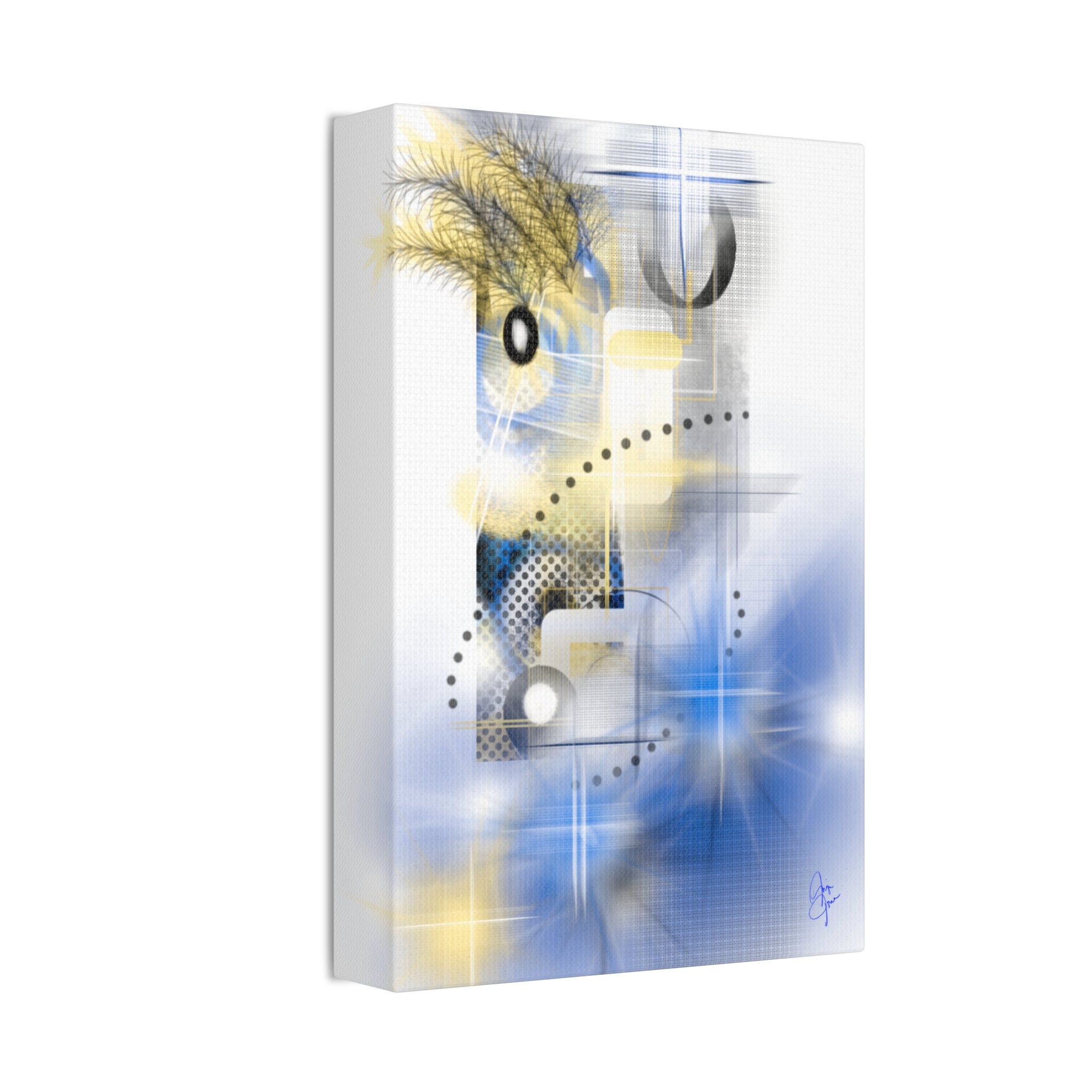 Abstract Parrot Canvas Stretched 1.5"