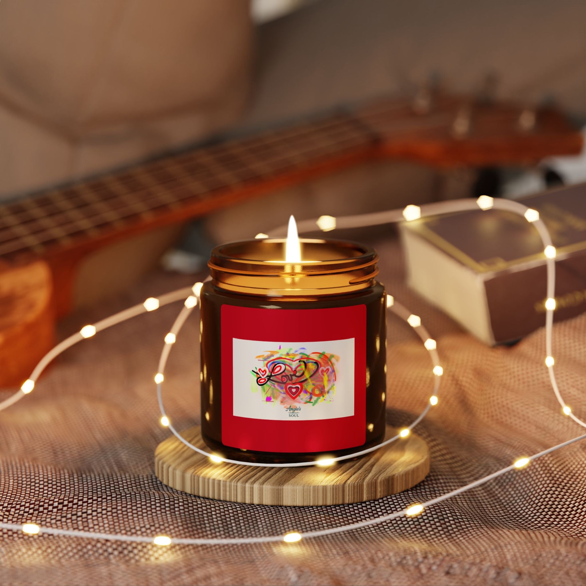 Valentine Scented Soy Candle — Amber Jar (Multi-Size)