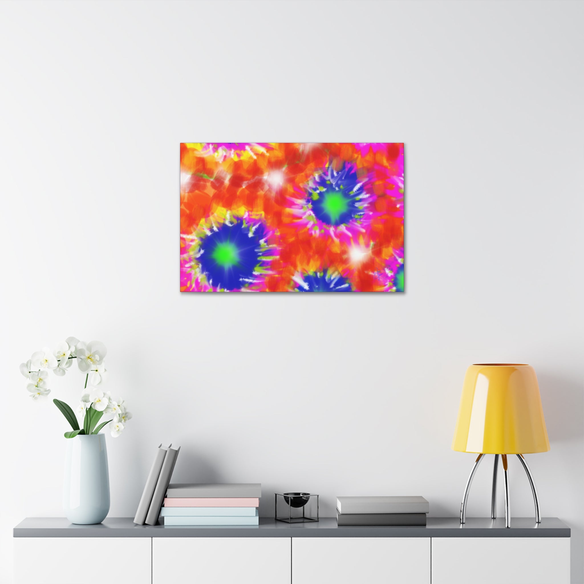 Tie-Dye Burst Canvas Print — Vibrant Abstract Wall Art