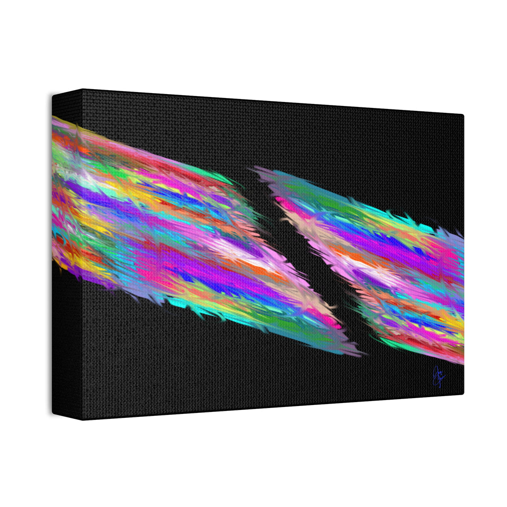 Abstract Rainbow Streak Canvas