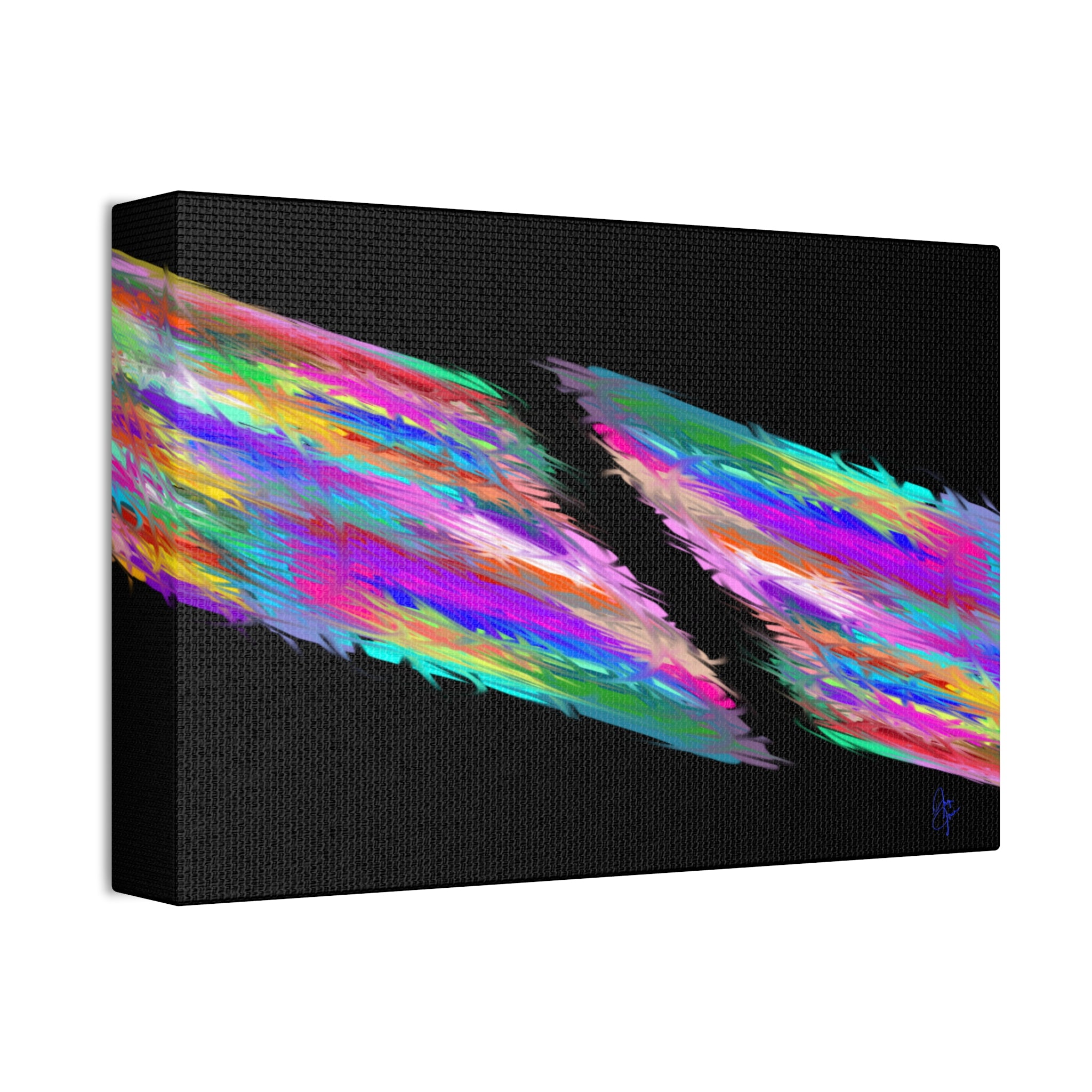 Abstract Rainbow Streak Canvas