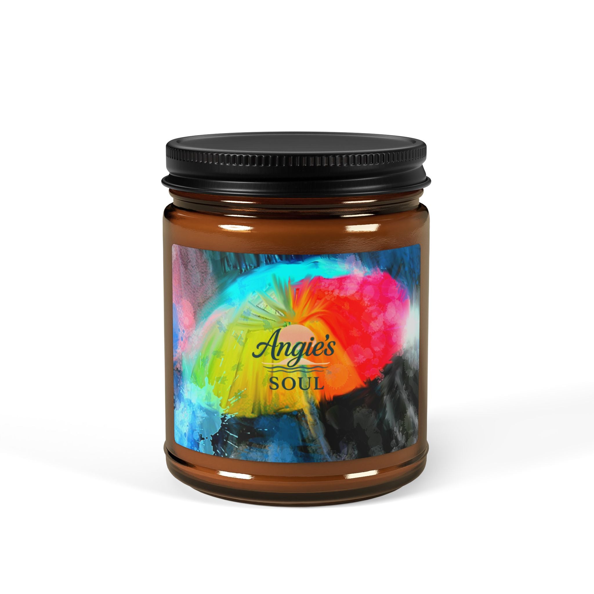 Soy Candle - 'Angie's Soul' Amber Jar Scented Candle (Multi-Size)