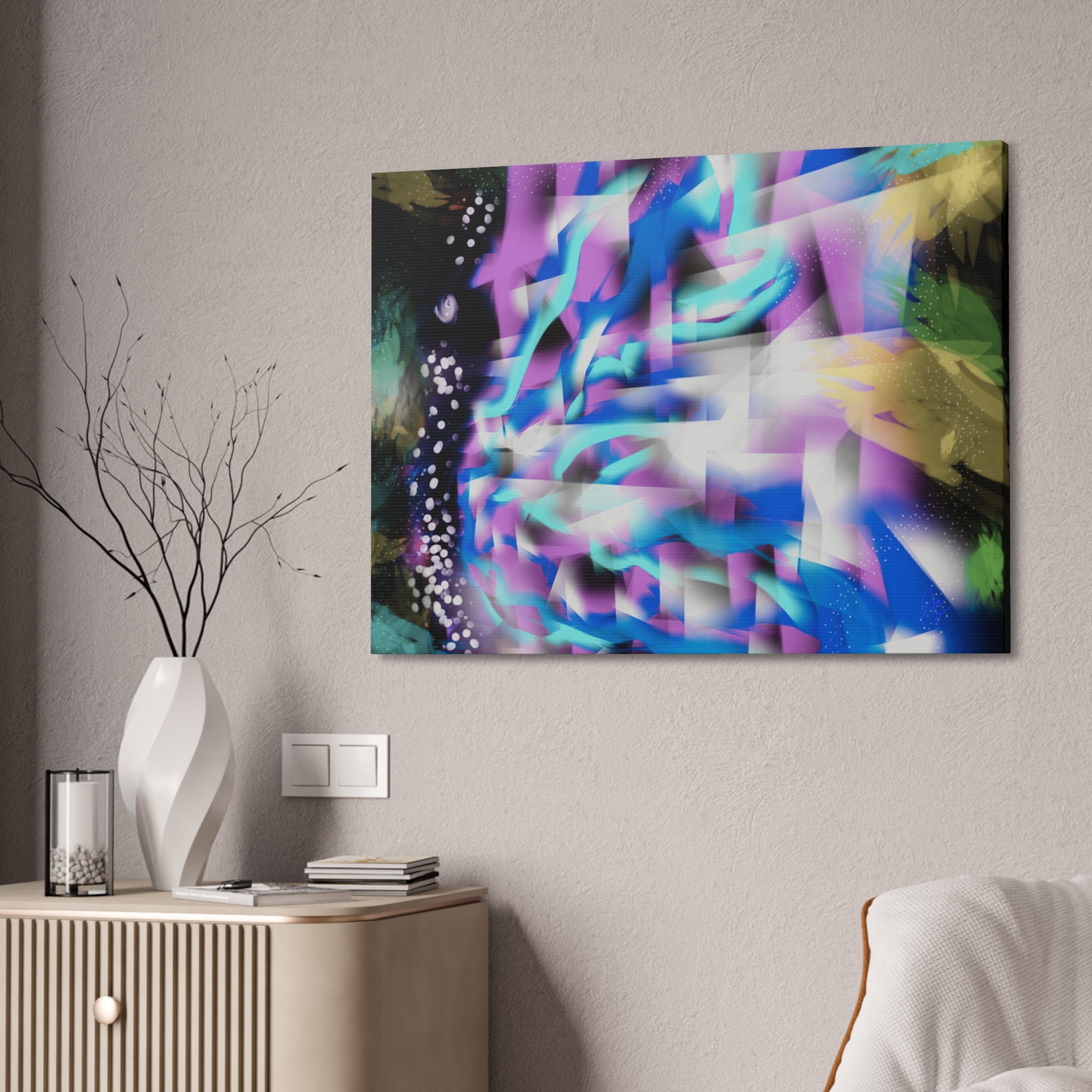 Geometric Butterfly Canvas Stretched 1.5"