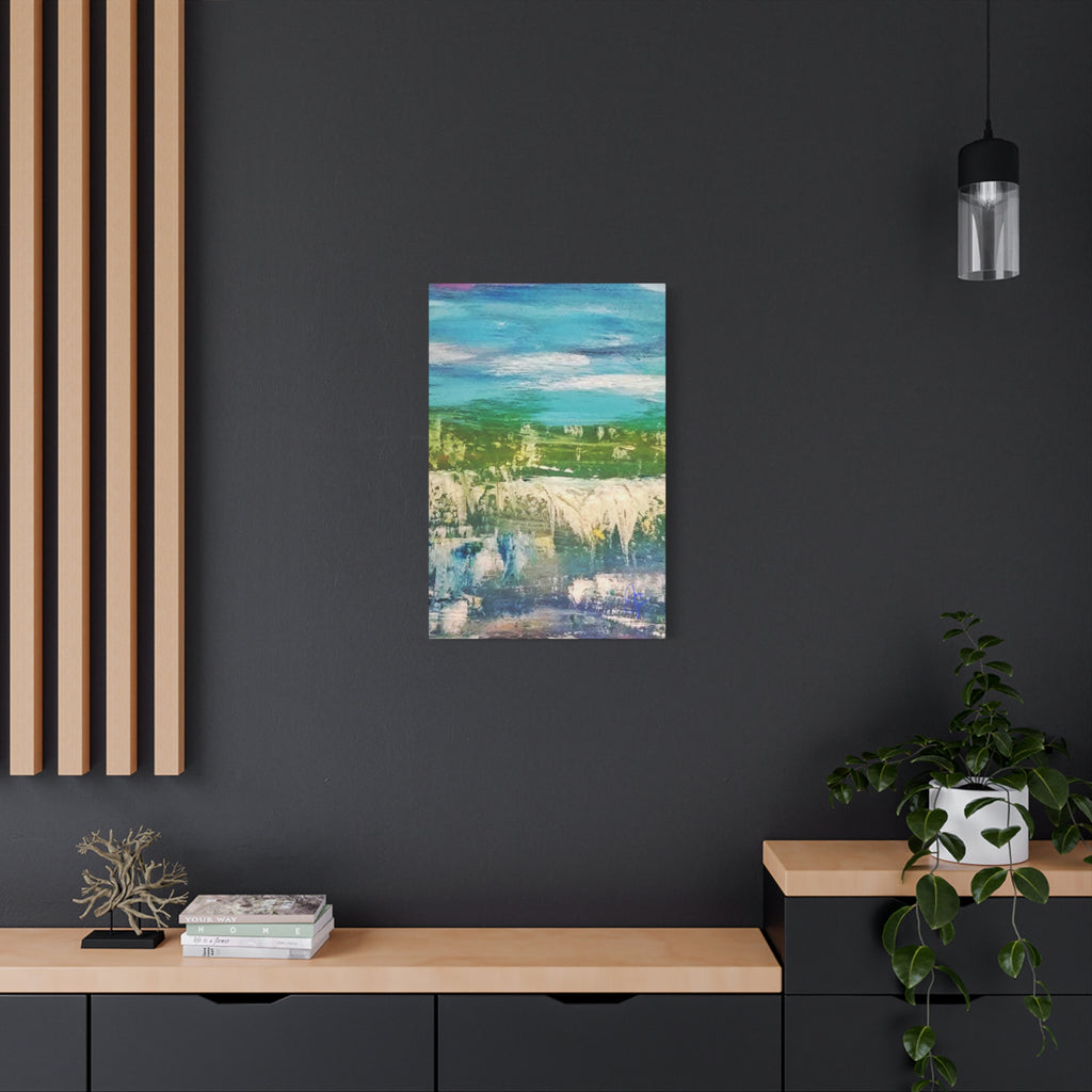 Coastal Abstract Landscape Matte Canvas Print — Stretched 1.25"