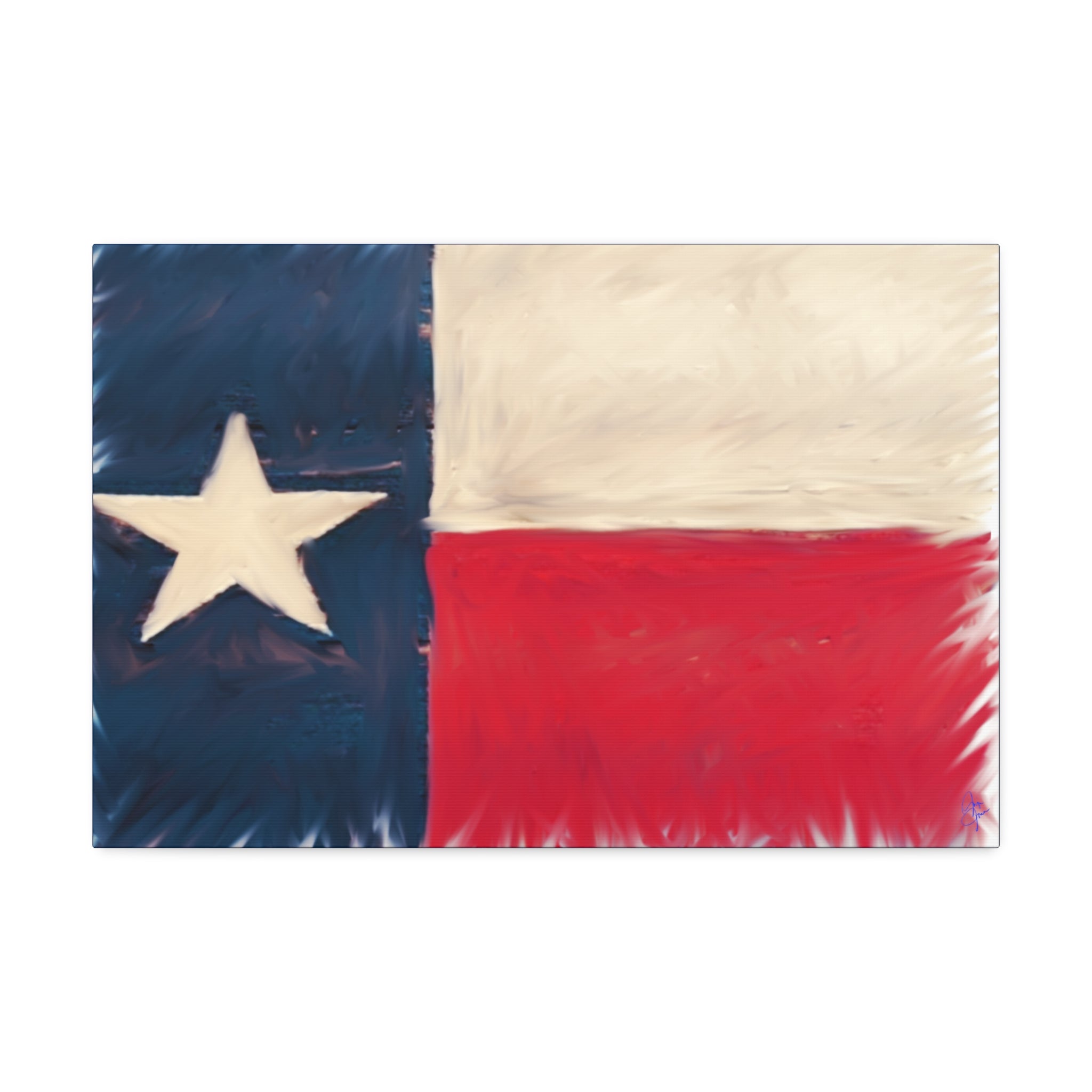 Texas Pride Canvas Stretched 1.5" - Patriotic Home Wall Art