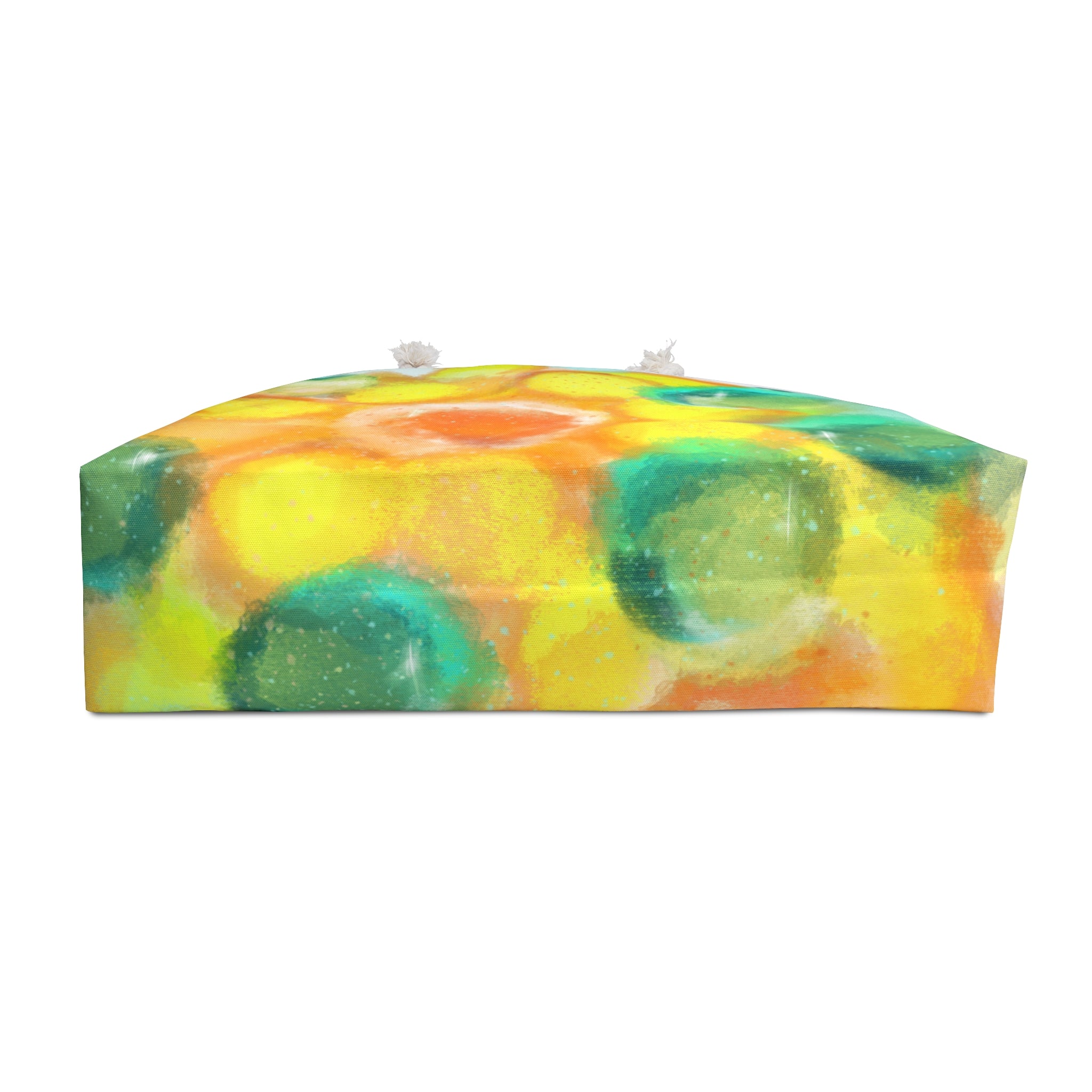 Floral Watercolor Weekender Bag — Bright Yellow Sunflower Tote for Beach & Travel