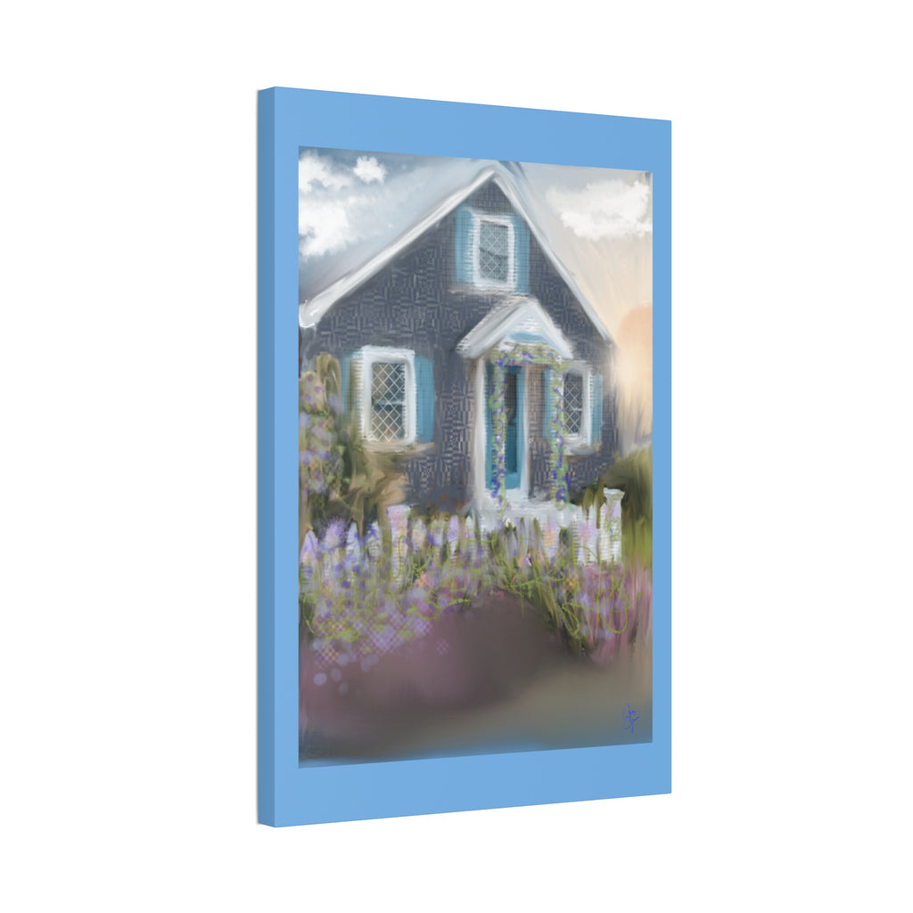 Coastal Cottage Garden Canvas Print — Stretched 1.5" Wall Art