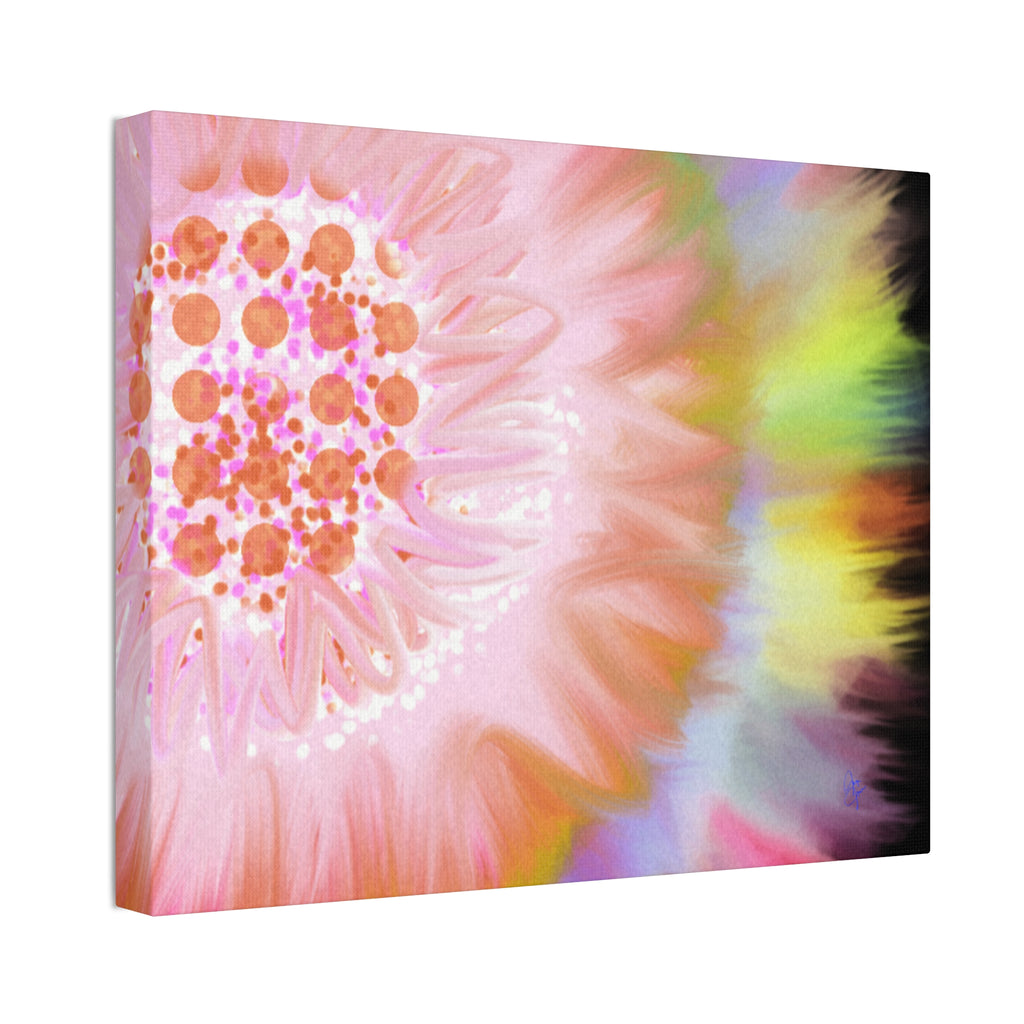 Abstract Floral Burst Canvas Stretched 1.5" — Colorful Sunflower Wall Art