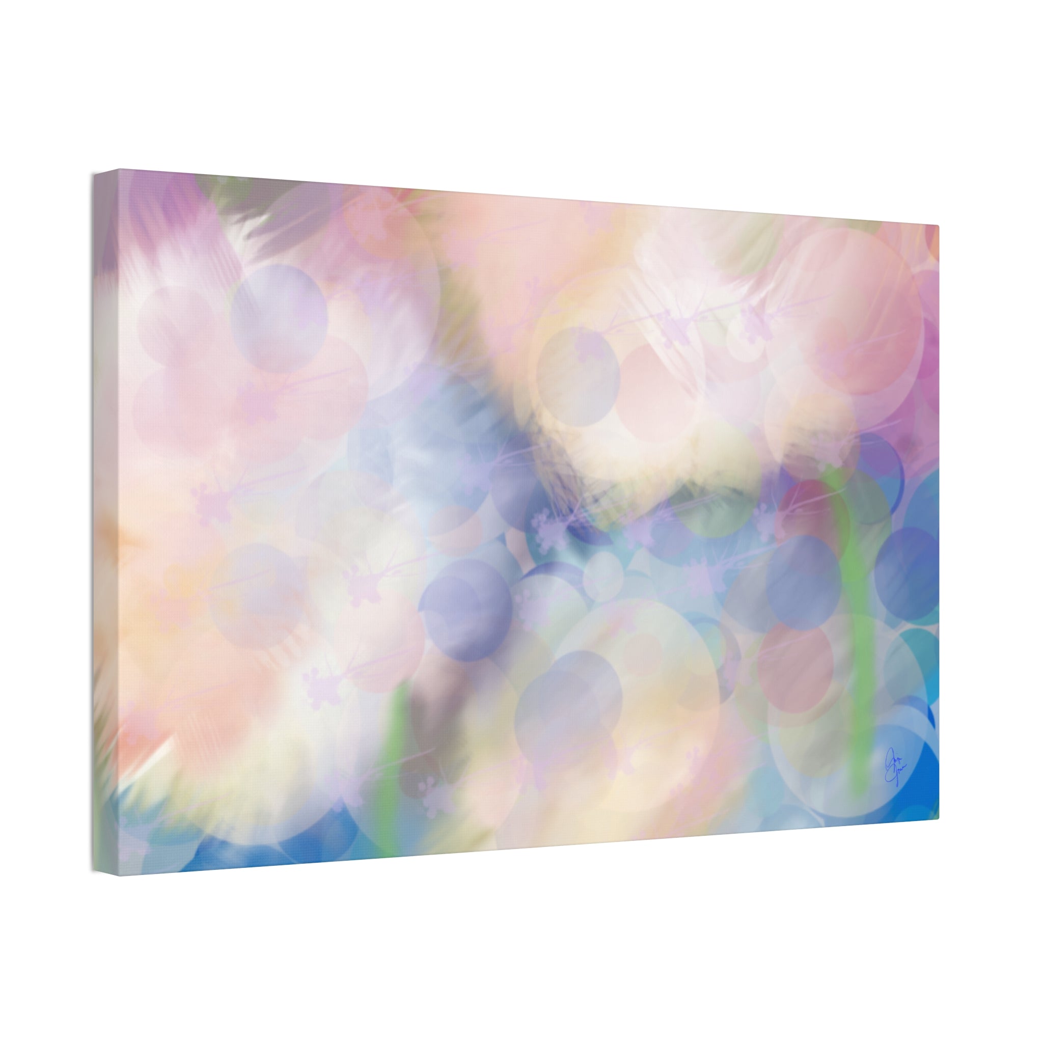 Pastel Abstract Canvas Print — Dreamy Bokeh Wall Art (Stretched 1.5")