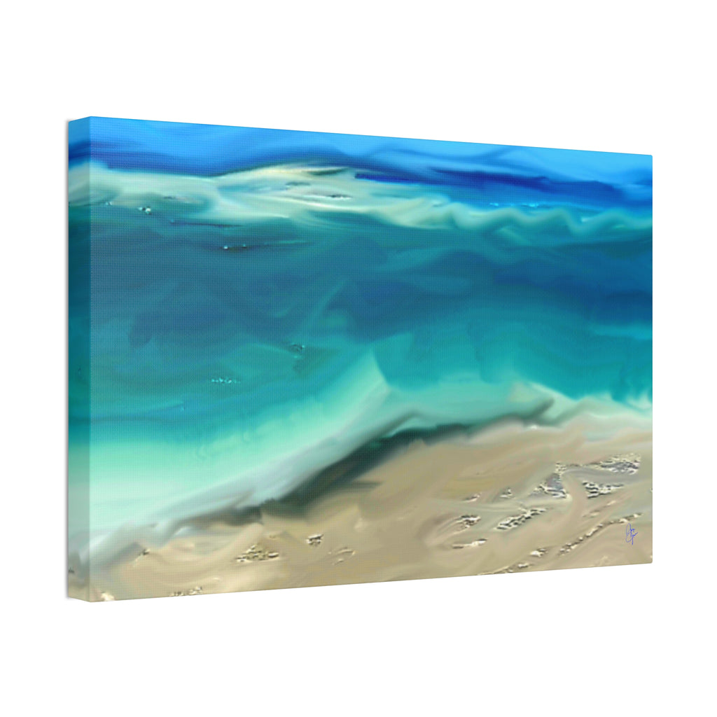 Ocean Waves Canvas Wall Art — Coastal Beach Seascape Canvas Print