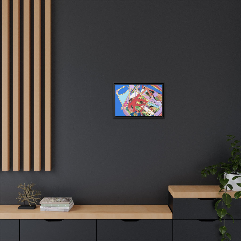 Abstract Multi‑Color Framed Canvas Art – Vibrant Modern Wall Decor