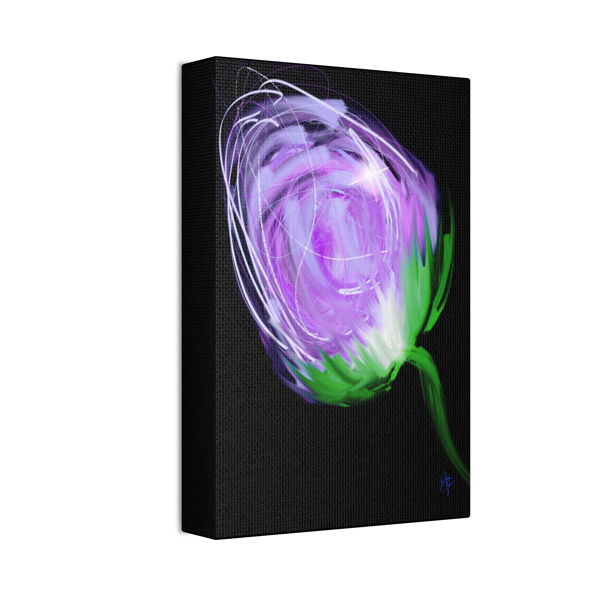 Abstract Purple Bloom Canvas Print — Stretched 1.5" Wall Art