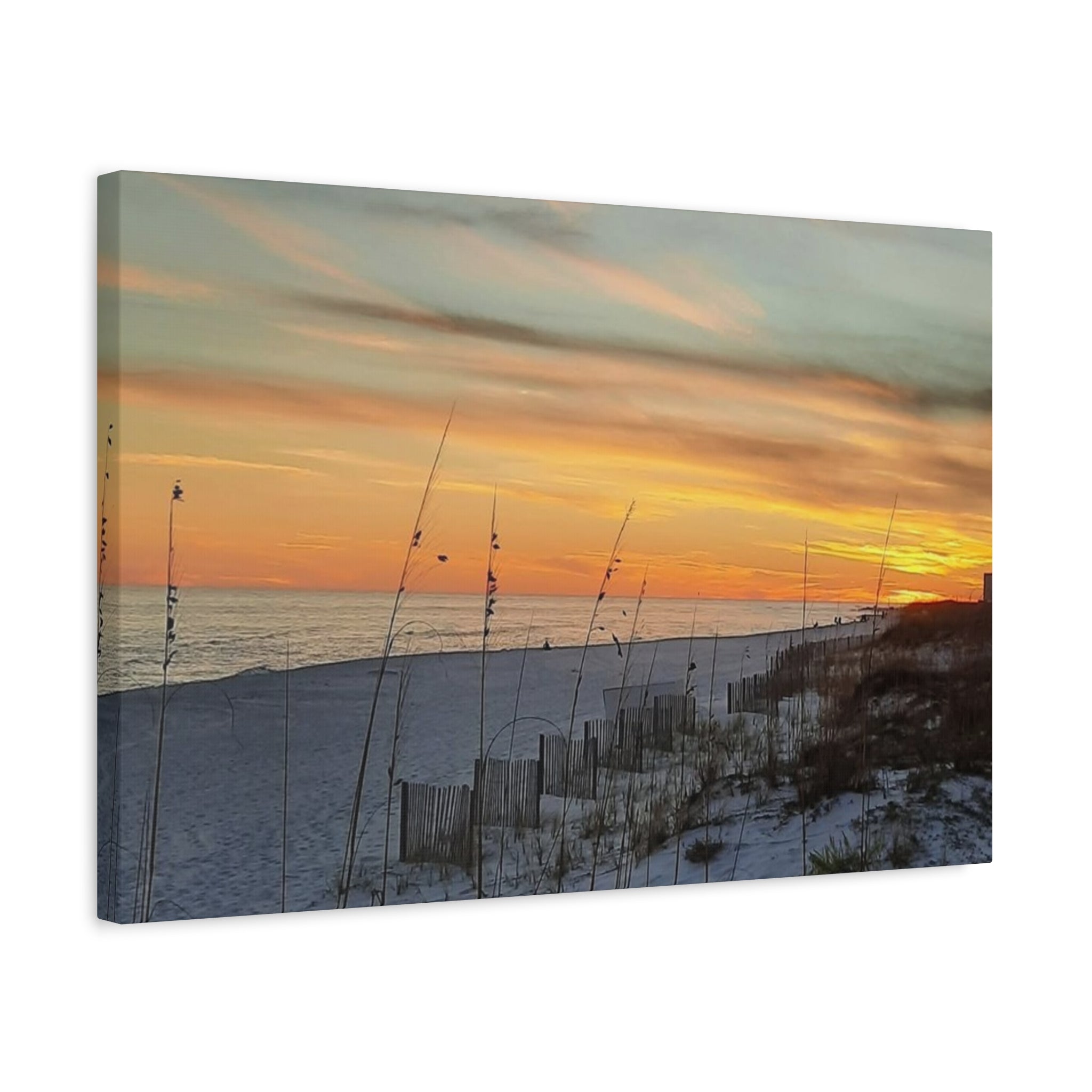 Sunset Beach Matte Canvas Art - Stretched Wall Decor