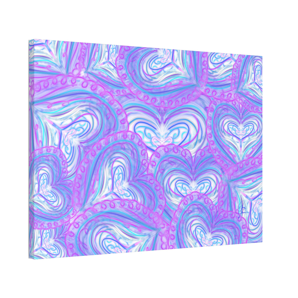 Pastel Heart Swirl Canvas Print — Stretched 1.5"