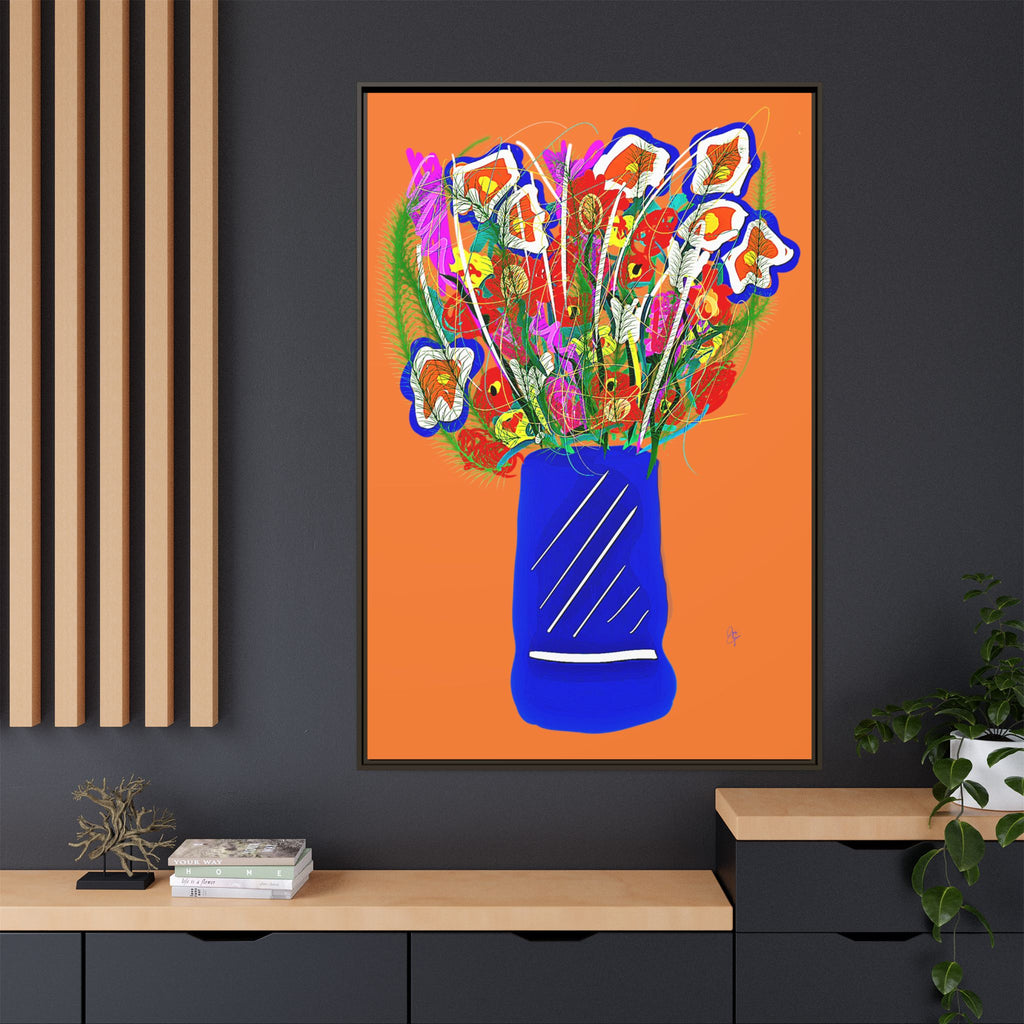 Floral Bouquet Matte Canvas Print — Framed Wall Art
