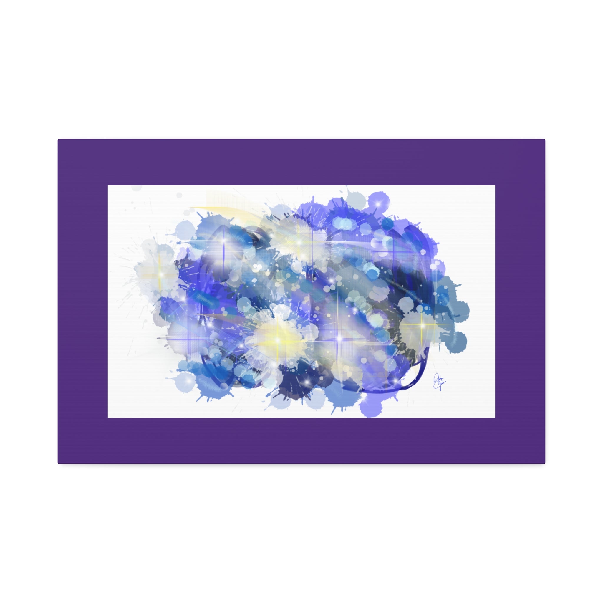 Abstract Blue Galaxy Canvas Print — Stretched 1.5" Wall Art