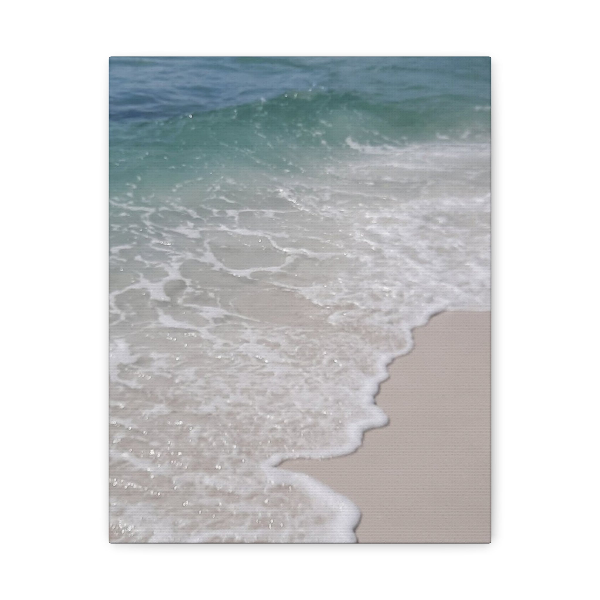 Seaside Shoreline Matte Canvas Print — Tranquil Beach Wall Art, Stretched 1.25"