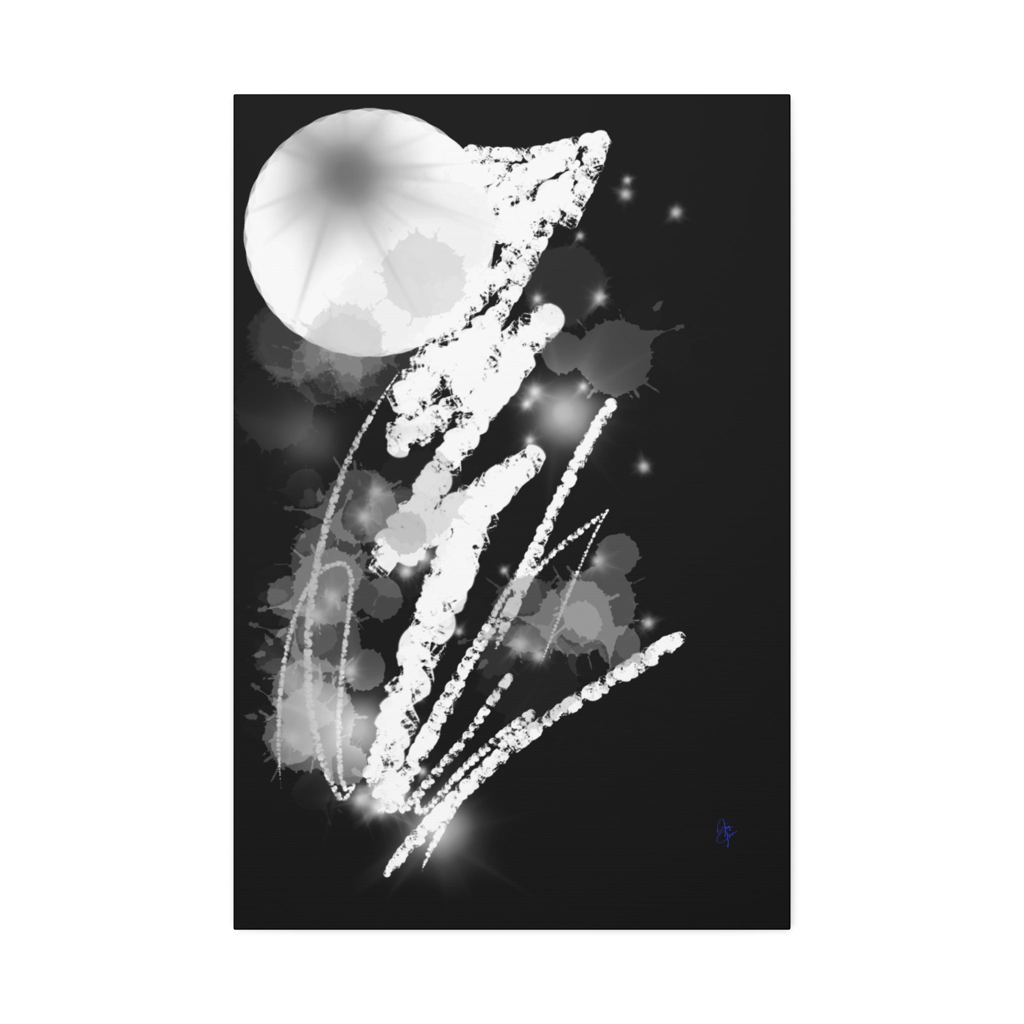 Canvas Stretched Art Print — "When lightning strikes"
