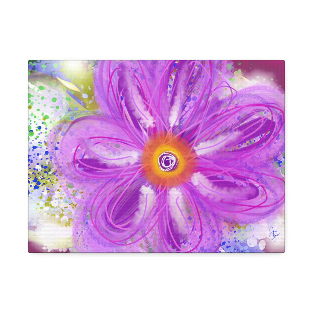 Purple Bloom Floral Canvas - Stretched 1.5" Wall Art
