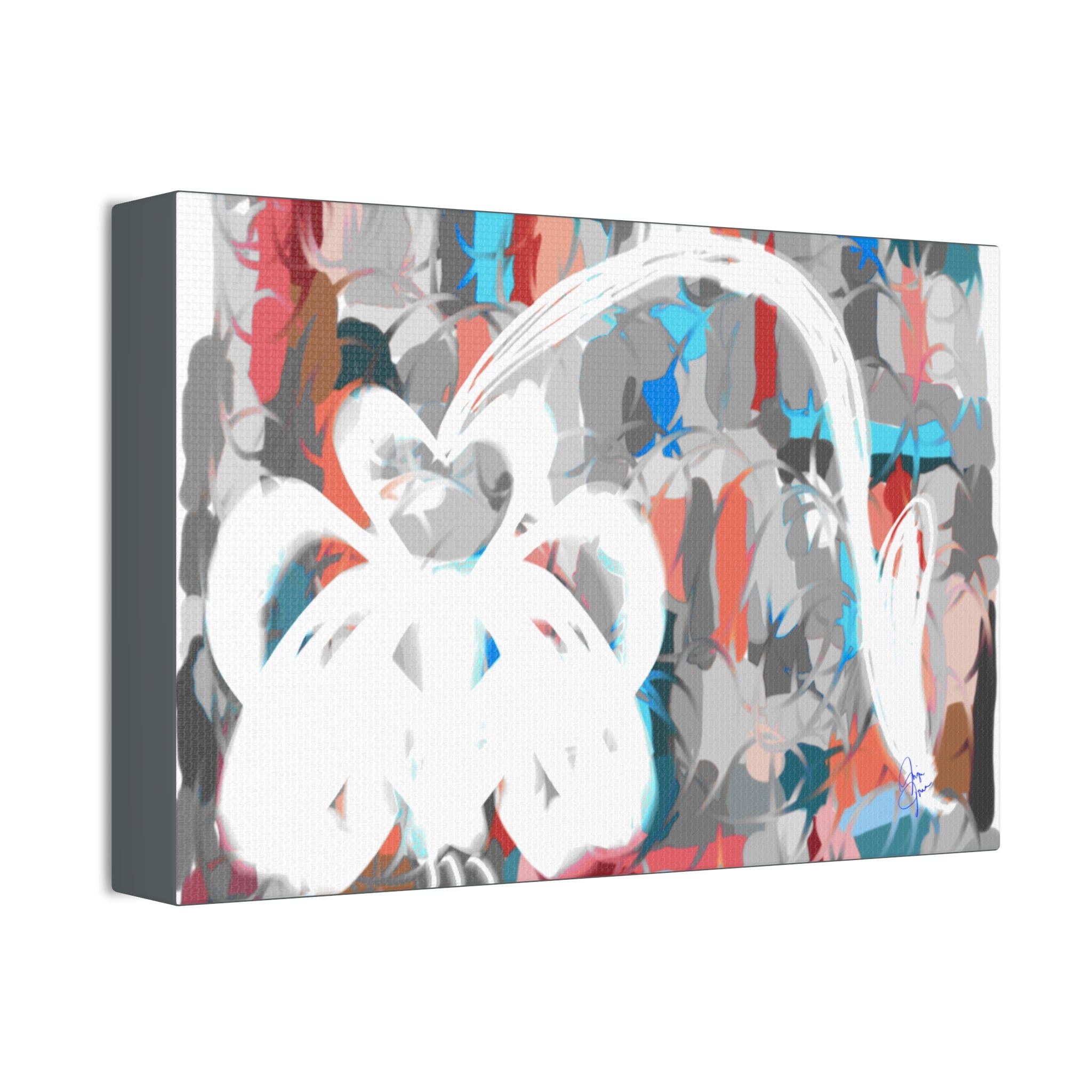 Abstract Coastal Breeze Canvas Print — Modern Stretched Wall Art