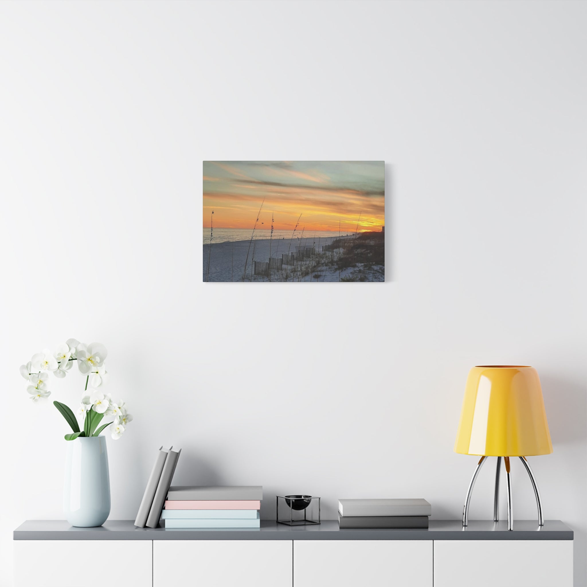 Sunset Beach Matte Canvas Art - Stretched Wall Decor