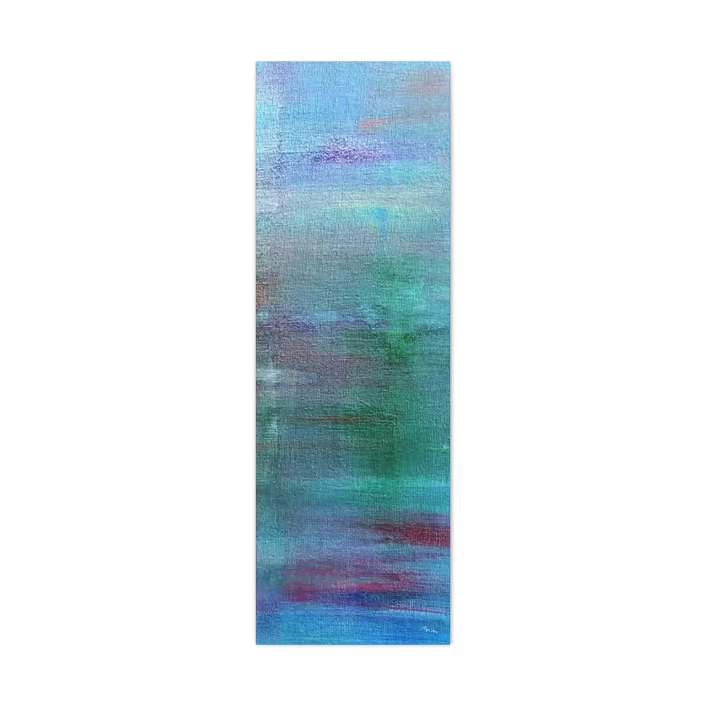 Abstract Blue-Green Matte Canvas Print – Stretched 1.25" Wall Art