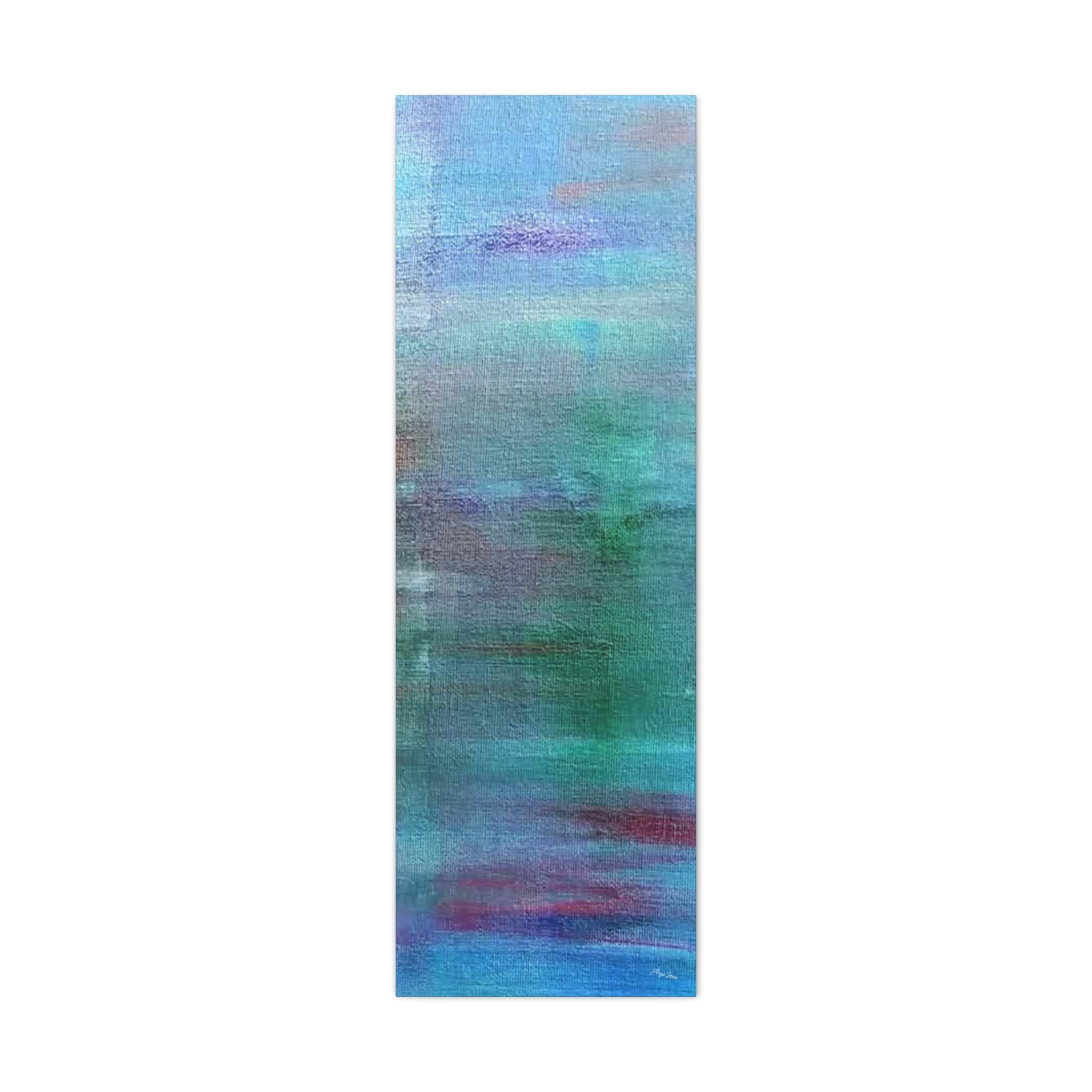 Abstract Blue-Green Matte Canvas Print – Stretched 1.25" Wall Art