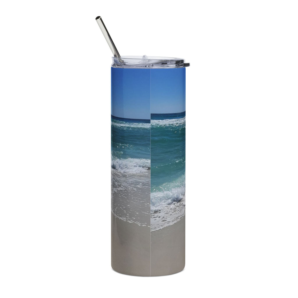 Beach Vibes Stainless Steel Tumbler - 20oz Ocean Wave Design