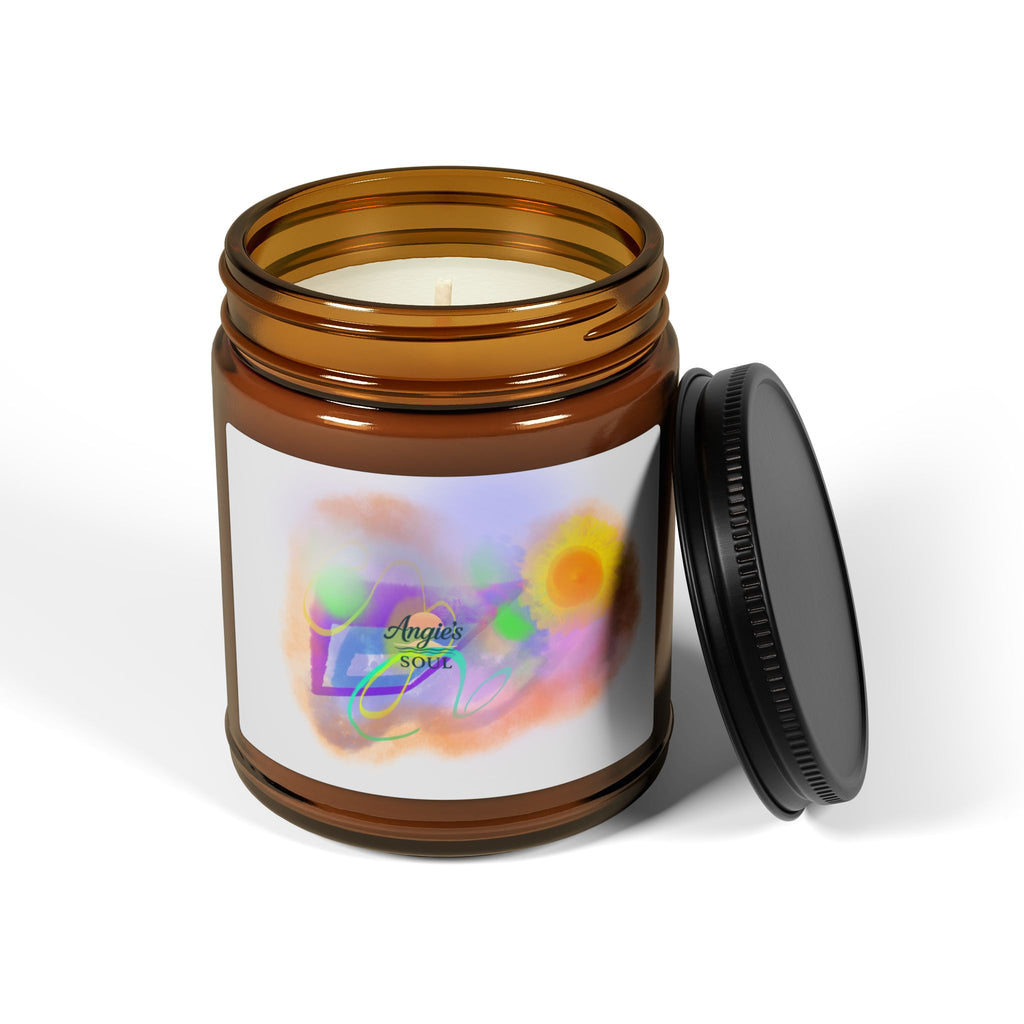 Amber Jar Soy Candle — Uplifting Floral & Citrus Scent (Multi-Size)