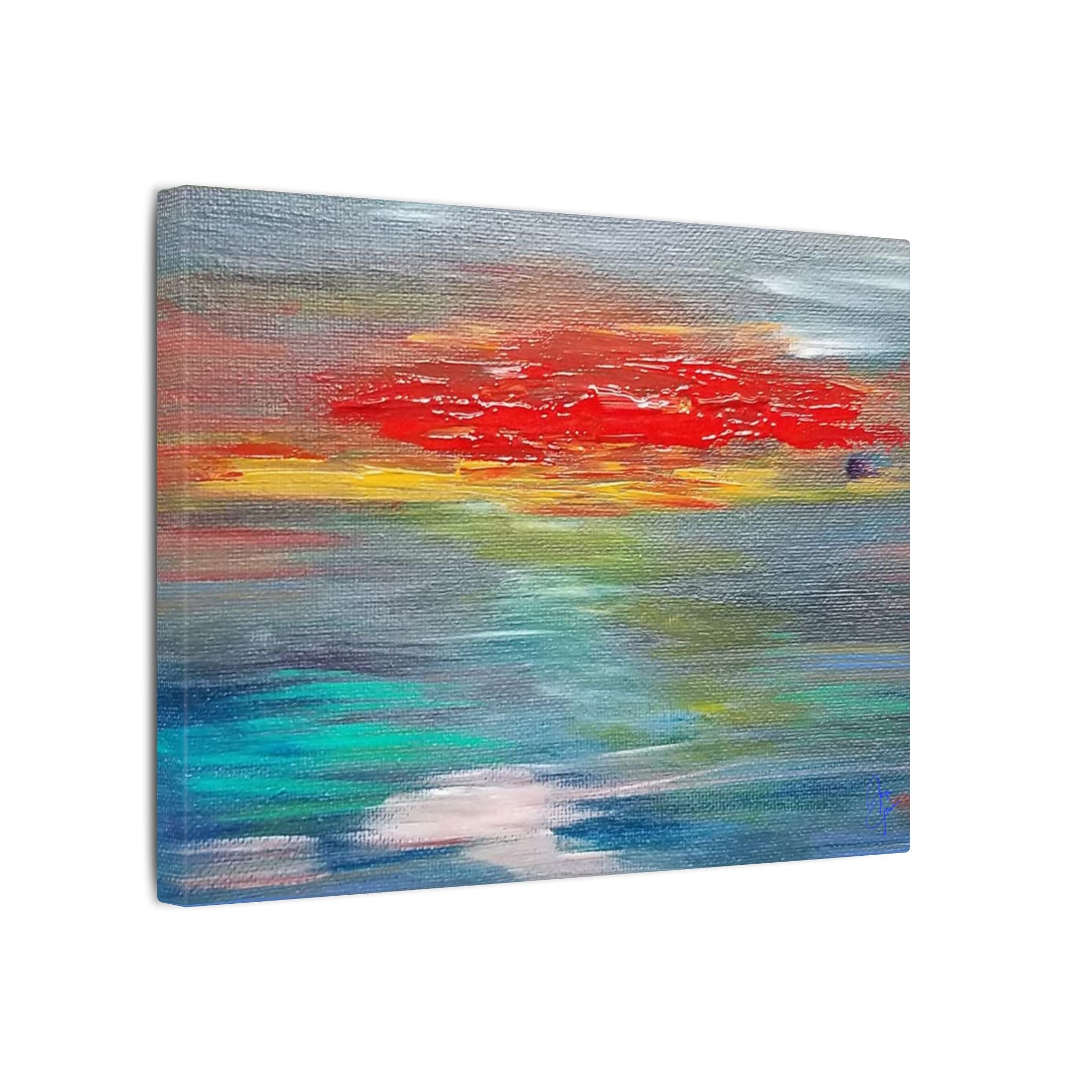 Abstract Sunset Matte Canvas Wall Art