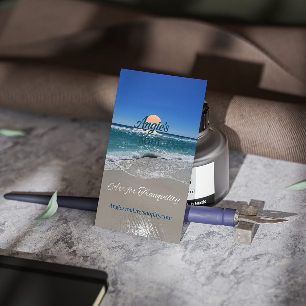 Tranquil Beach Business Cards — 'Art for Tranquility' Professional Cards