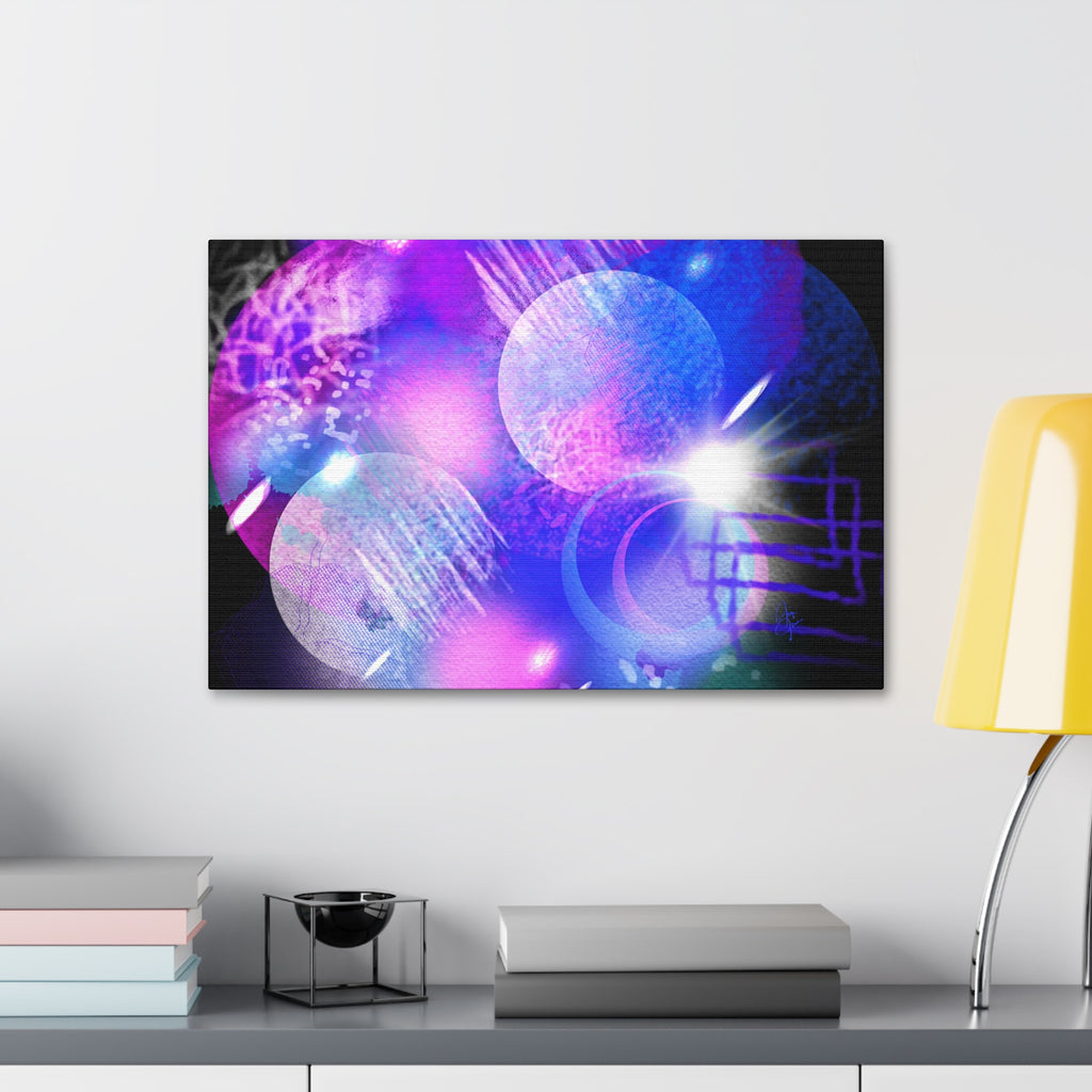 Abstract Neon Galaxy Canvas Print — Stretched 1.5''