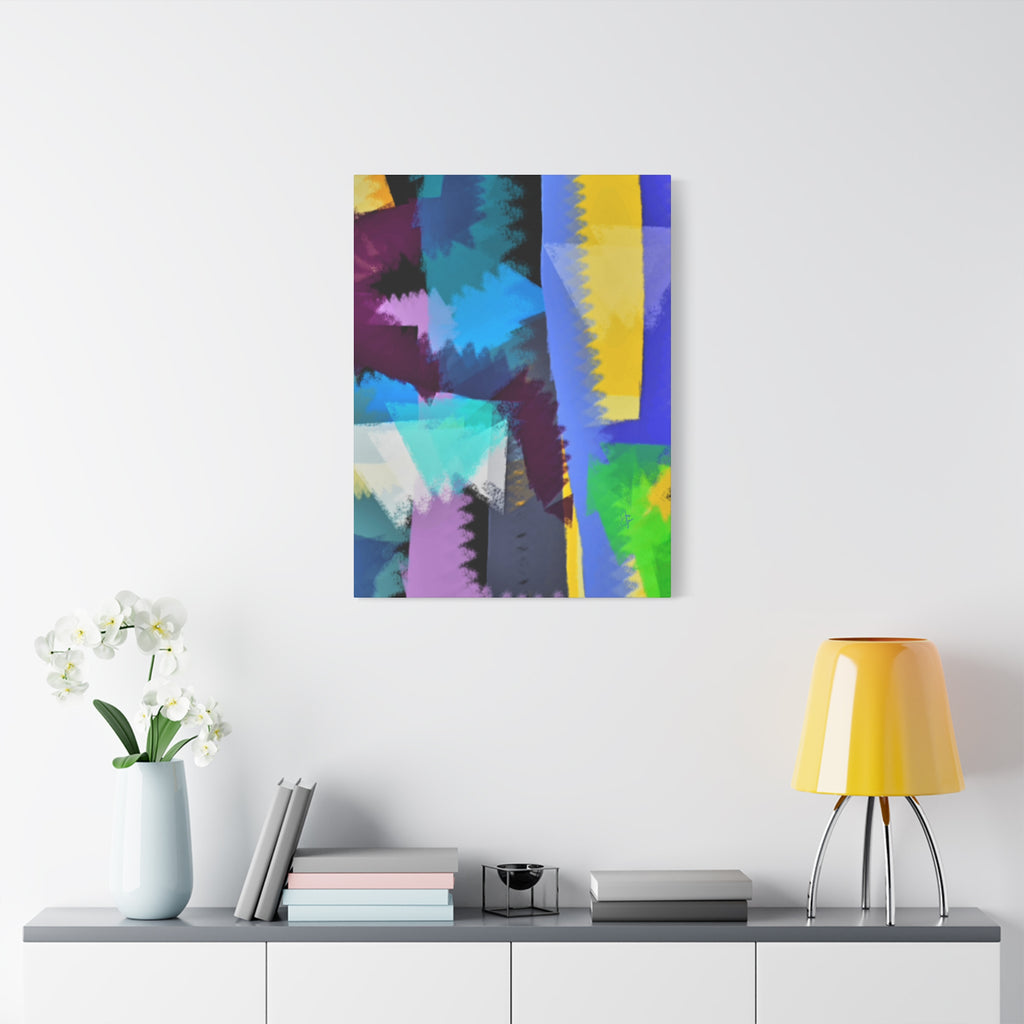 Abstract Color Burst Canvas Print — Vibrant Geometric Wall Art