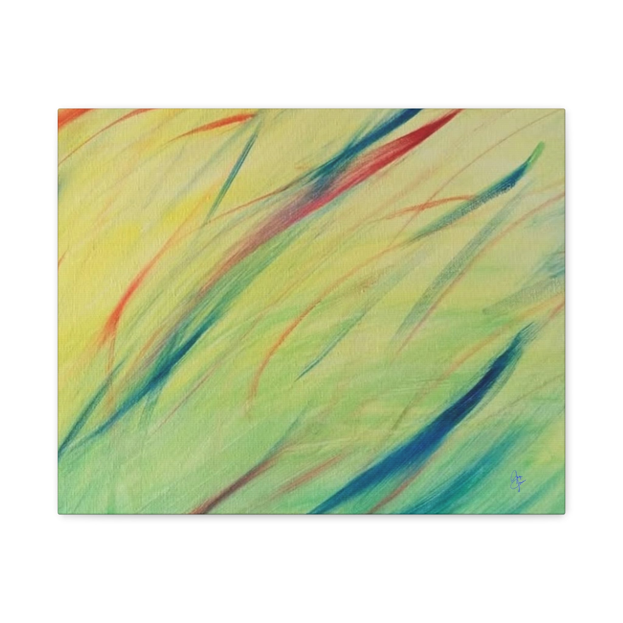 Abstract Windblown Grasses Matte Canvas Wall Art