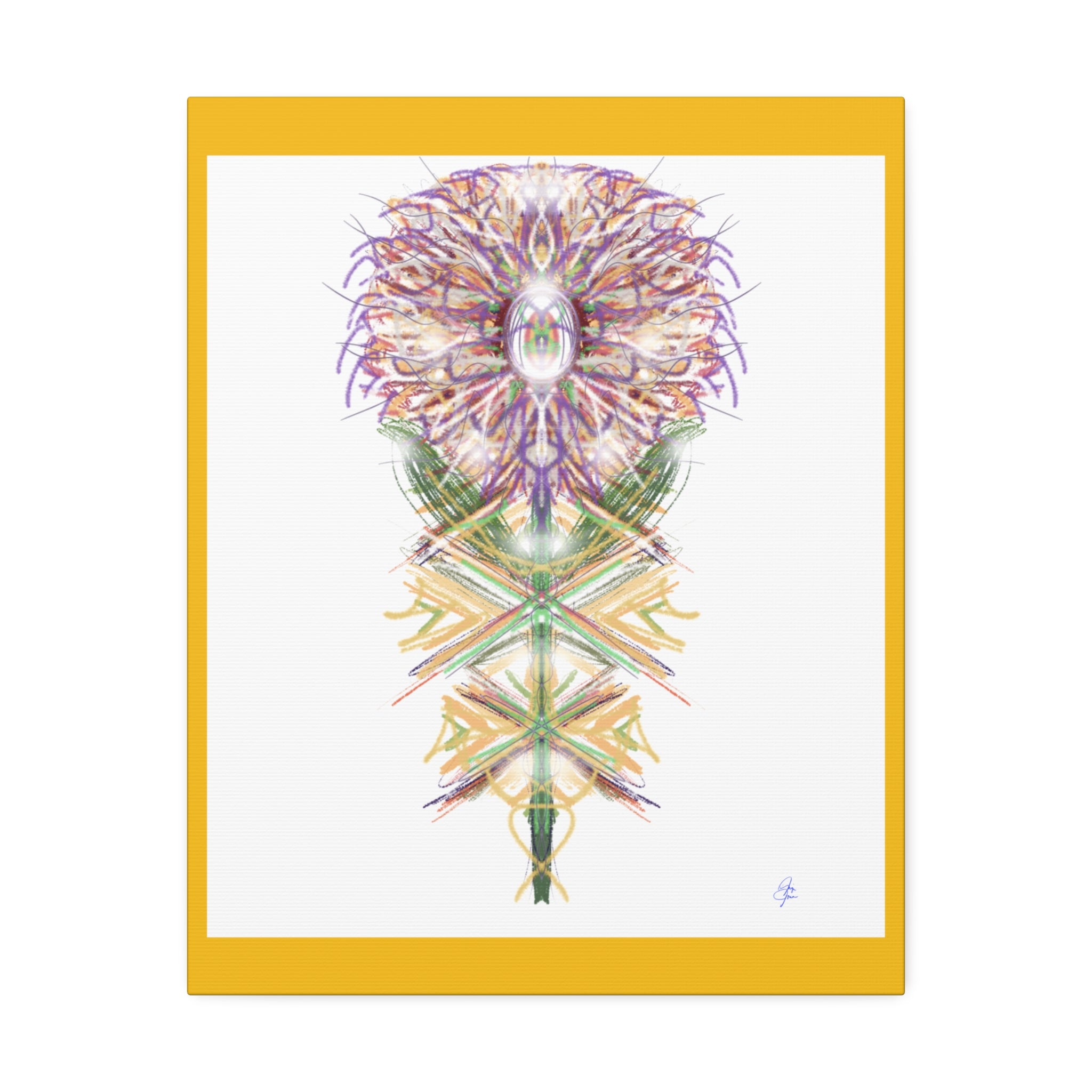 Floral Mandala Canvas Art — Stretched 1.5" Wall Decor