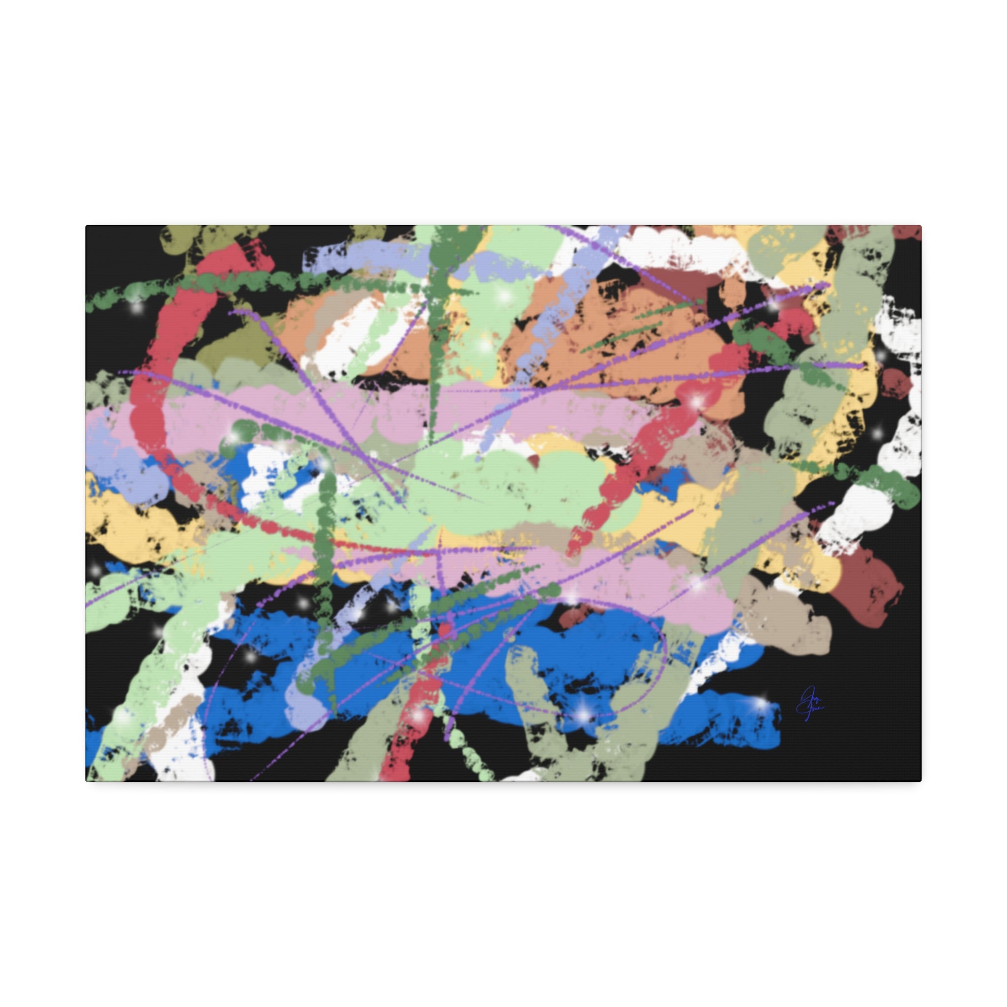 Abstract Color Splash Canvas Print — Vibrant Modern Wall Art (Stretched 1.5")