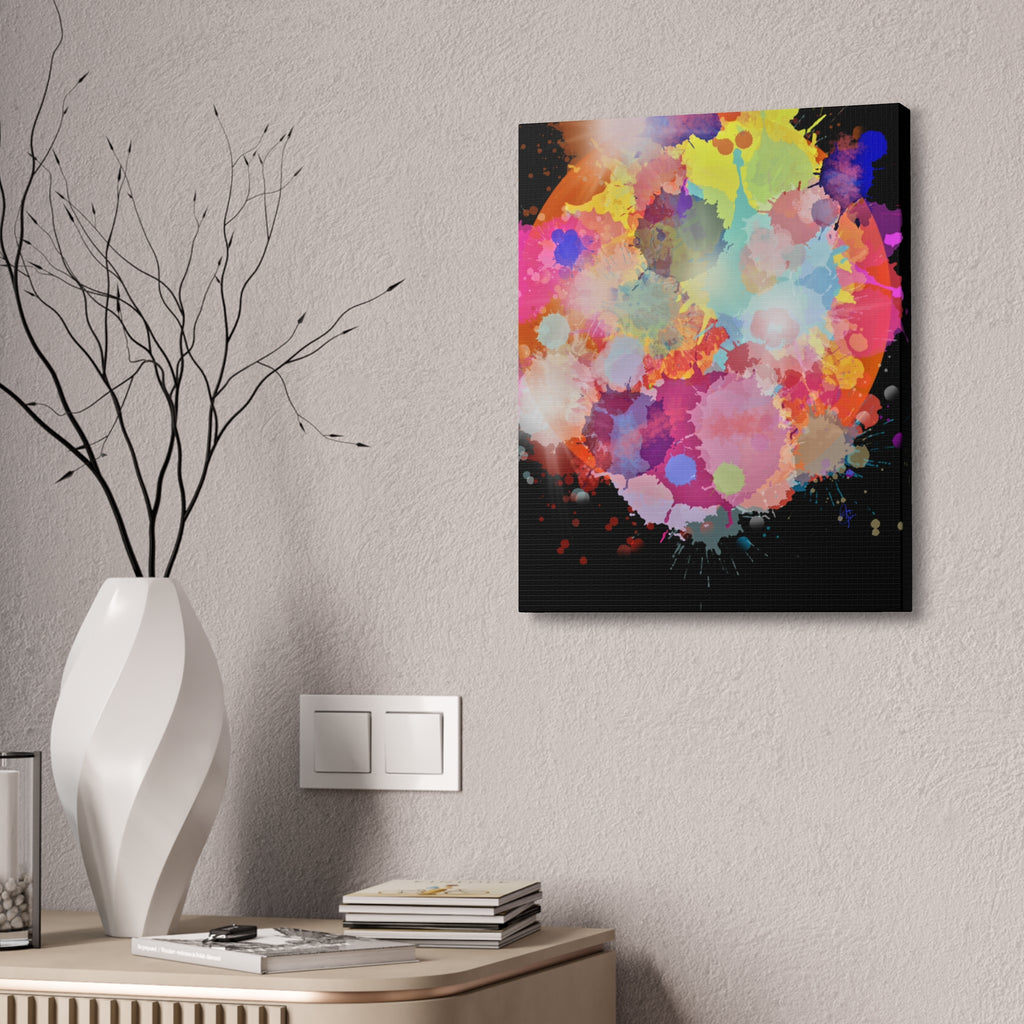 Abstract Color Splash Canvas Print — Vibrant Watercolor Ink Splash Wall Art